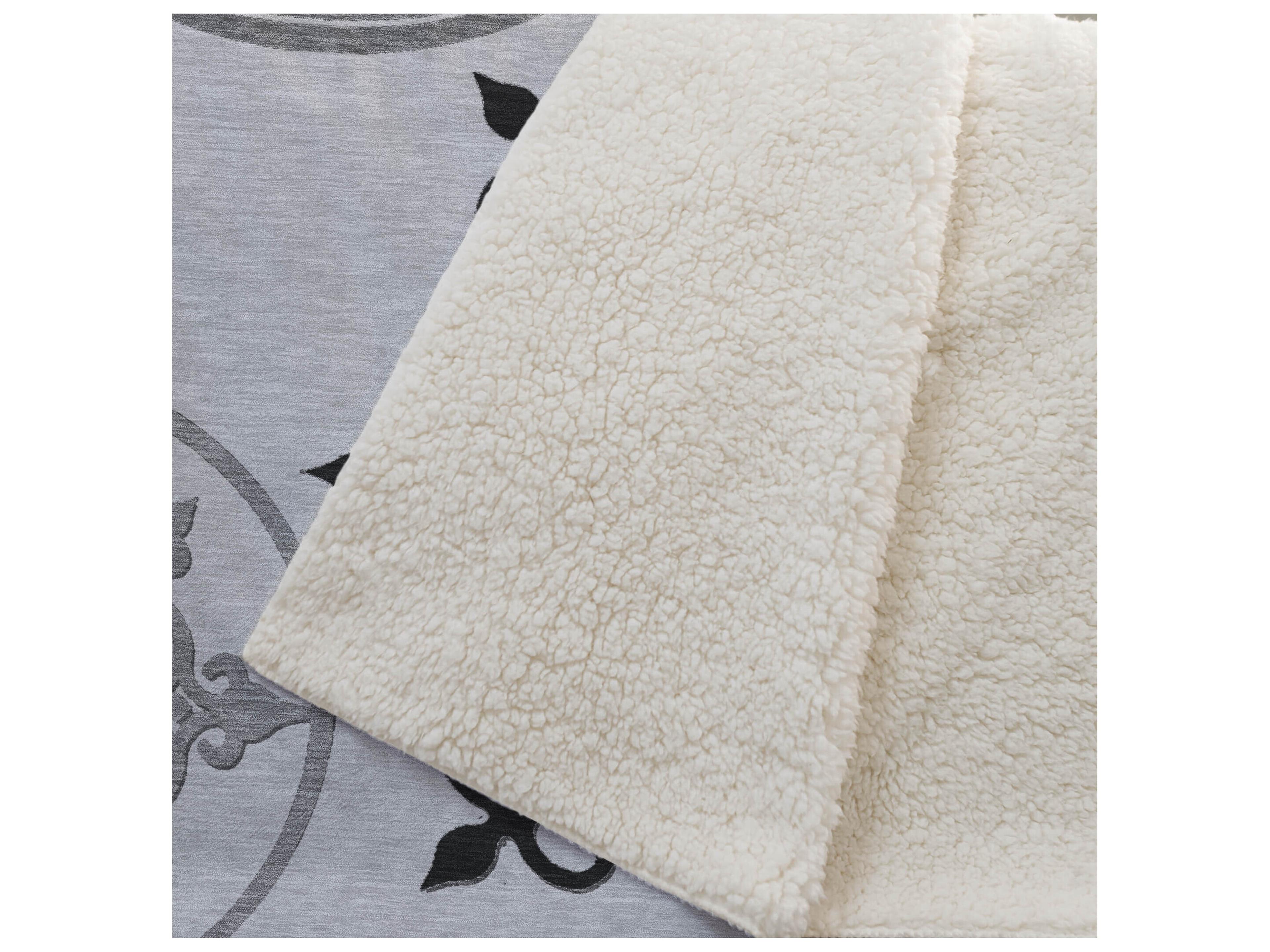 Dalyn Sherpa Gray Polyester Throw