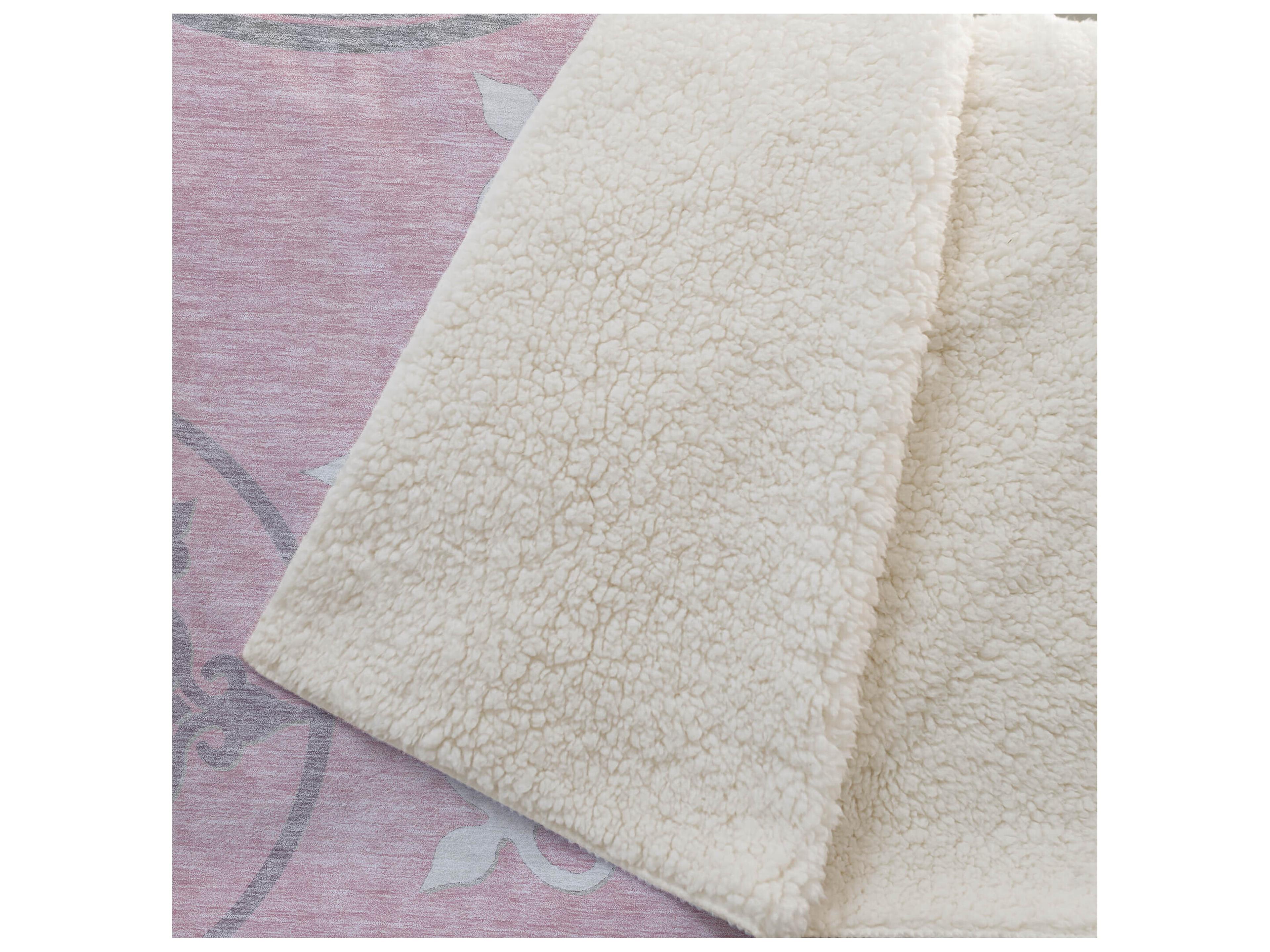Dalyn Sherpa Pink Polyester Throw