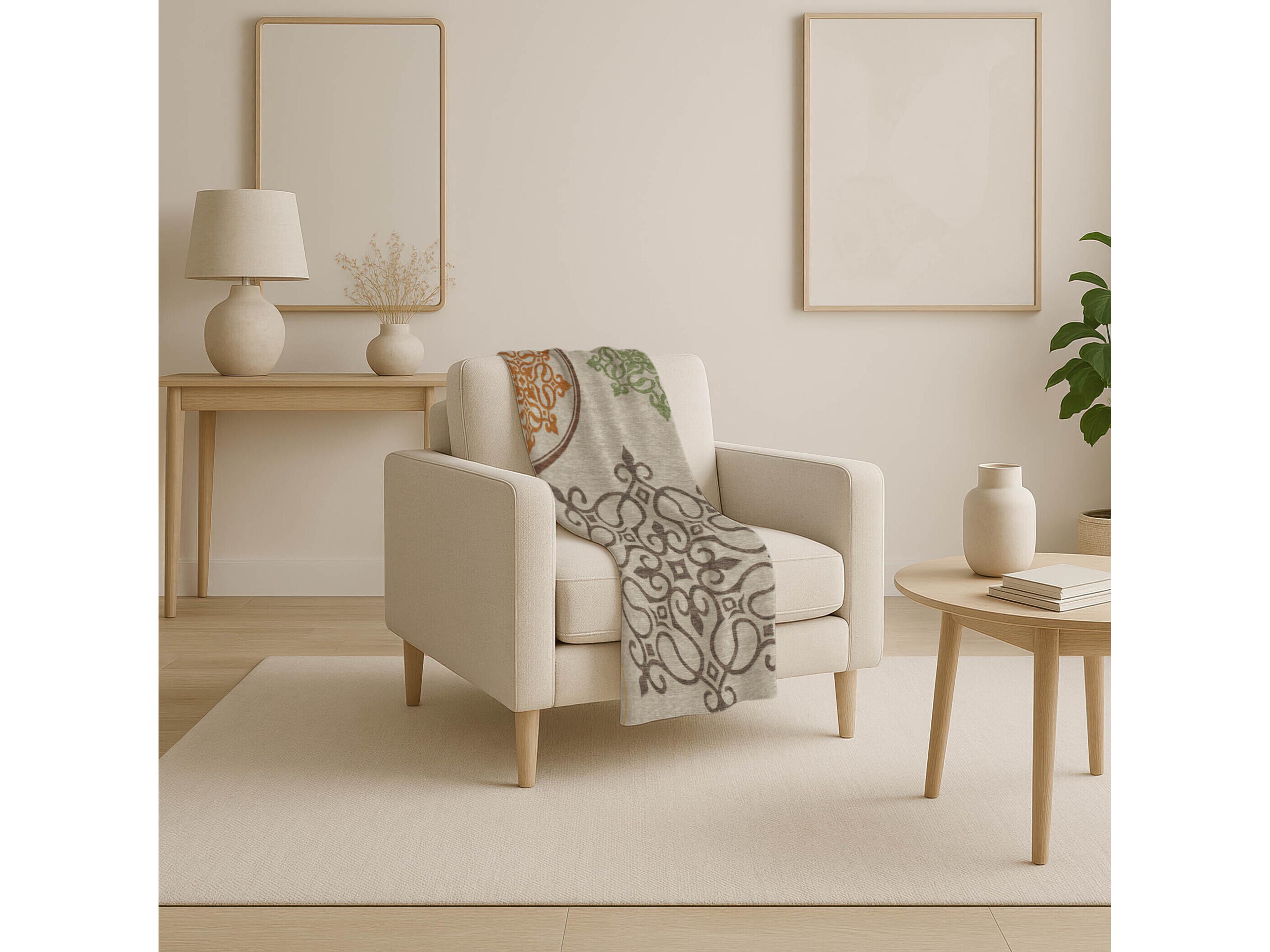 Dalyn Sherpa Brown Polyester Throw