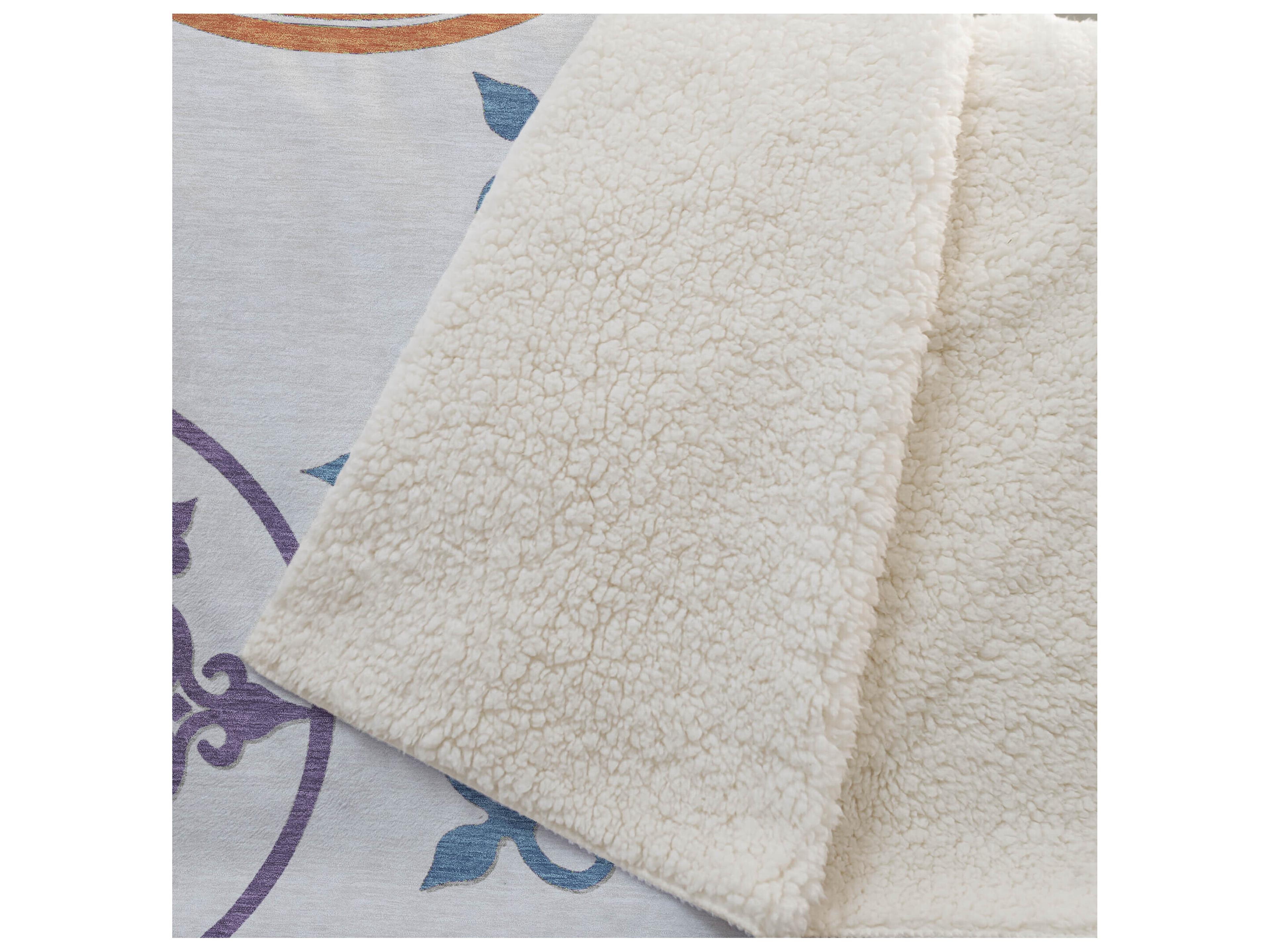 Dalyn Sherpa Ivory Polyester Throw
