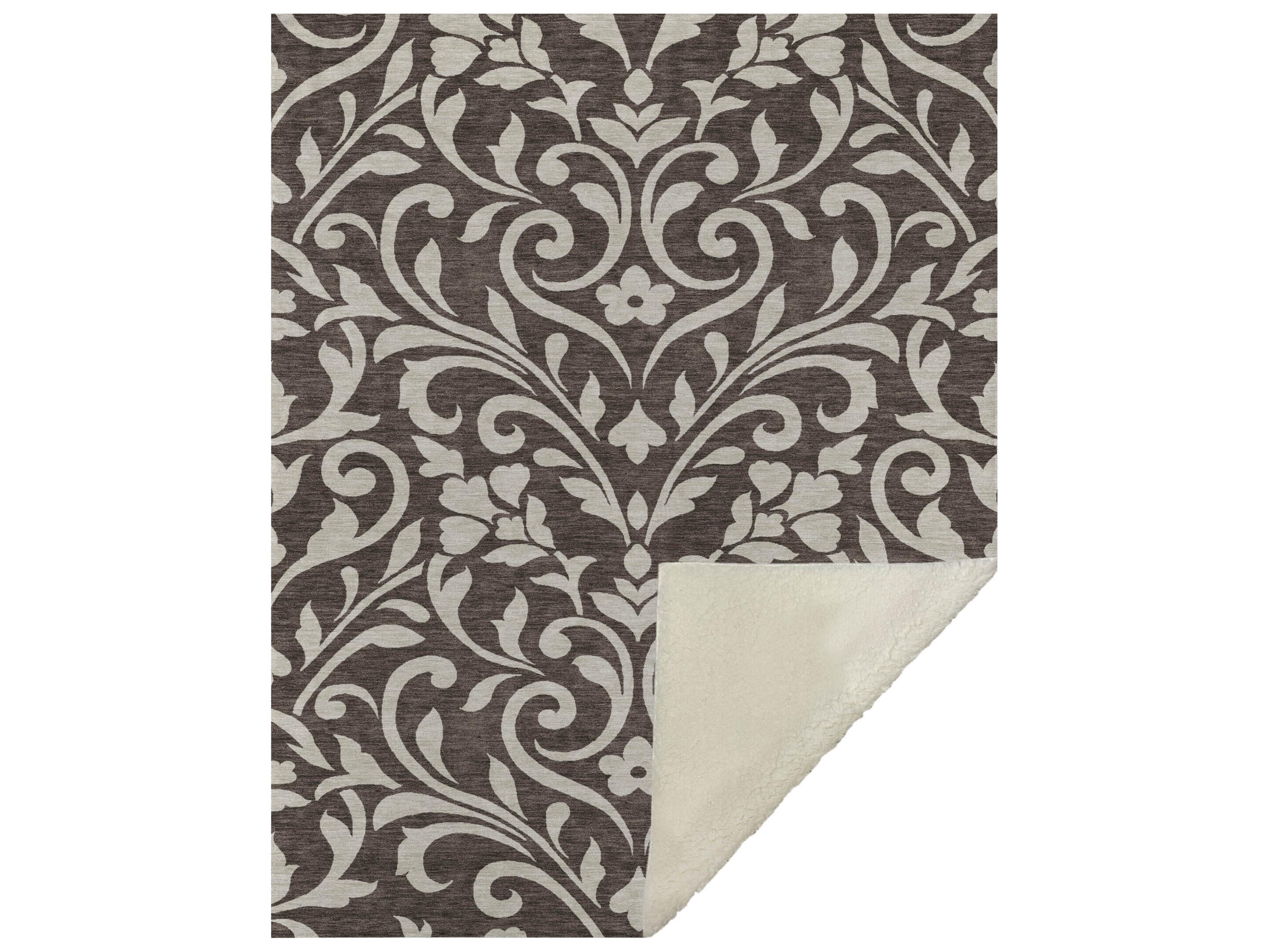 Sherpa Brown Polyester Throw