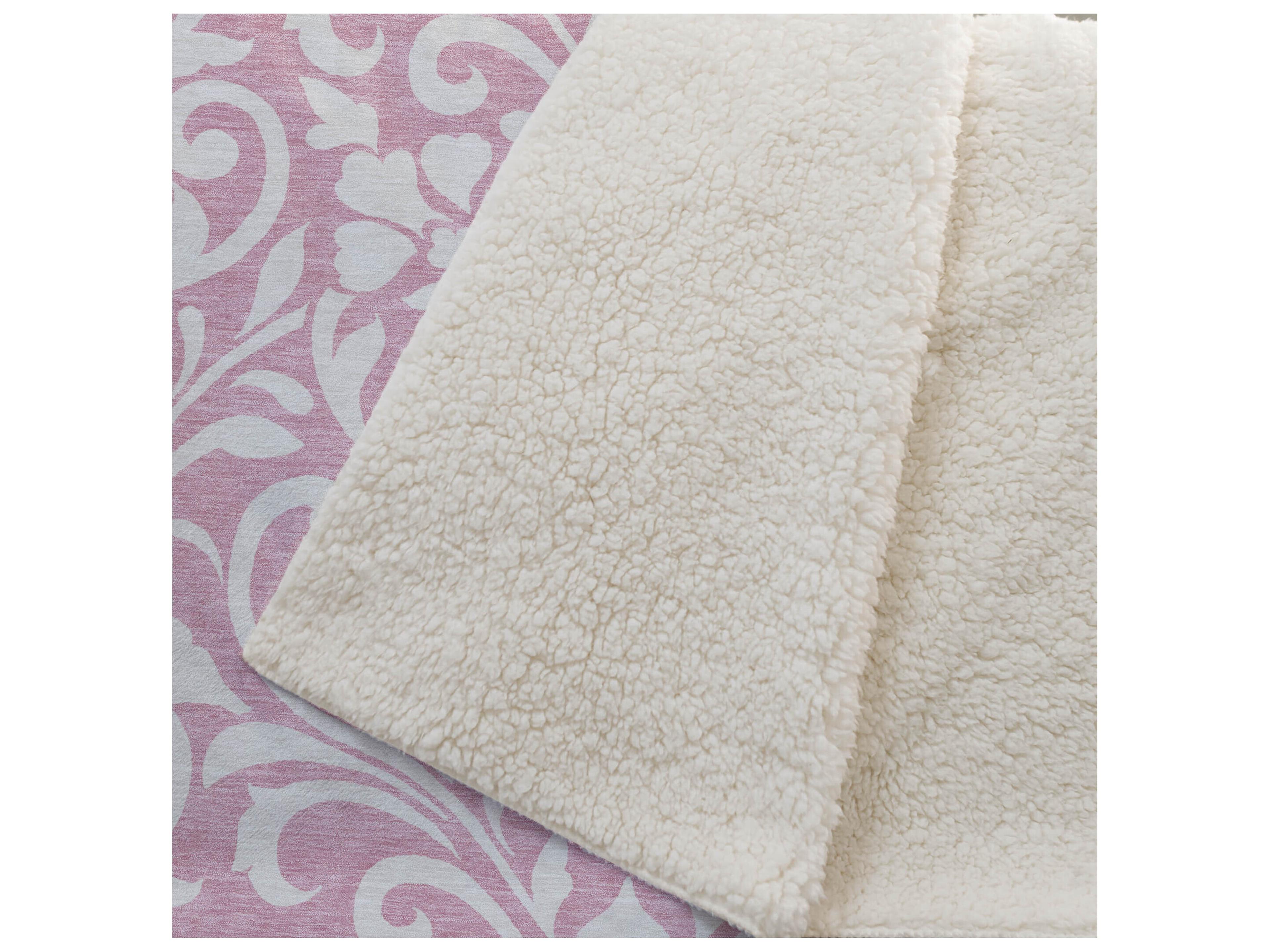 Dalyn Sherpa Pink Polyester Throw
