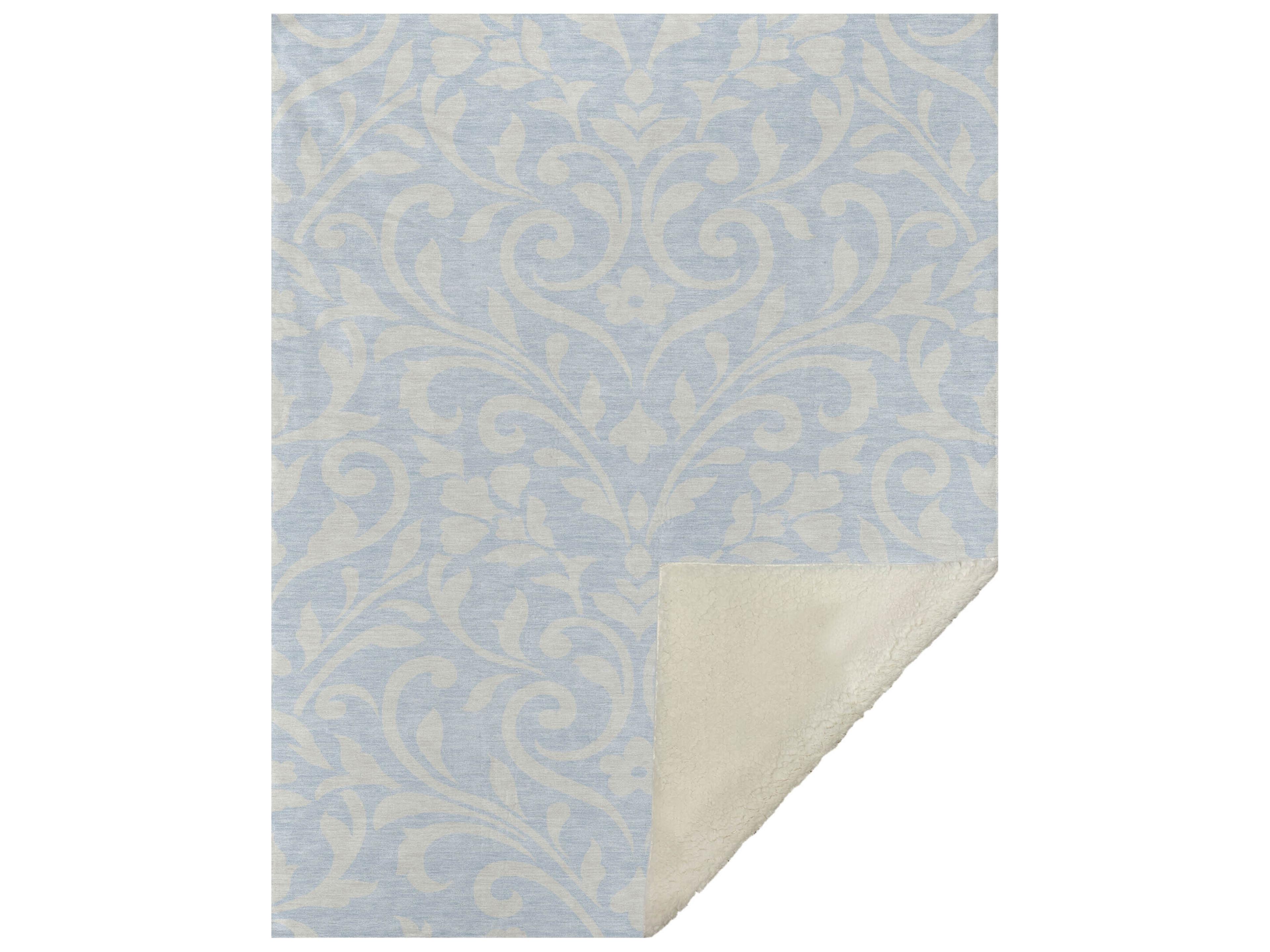 Dalyn Sherpa Blue Polyester Throw