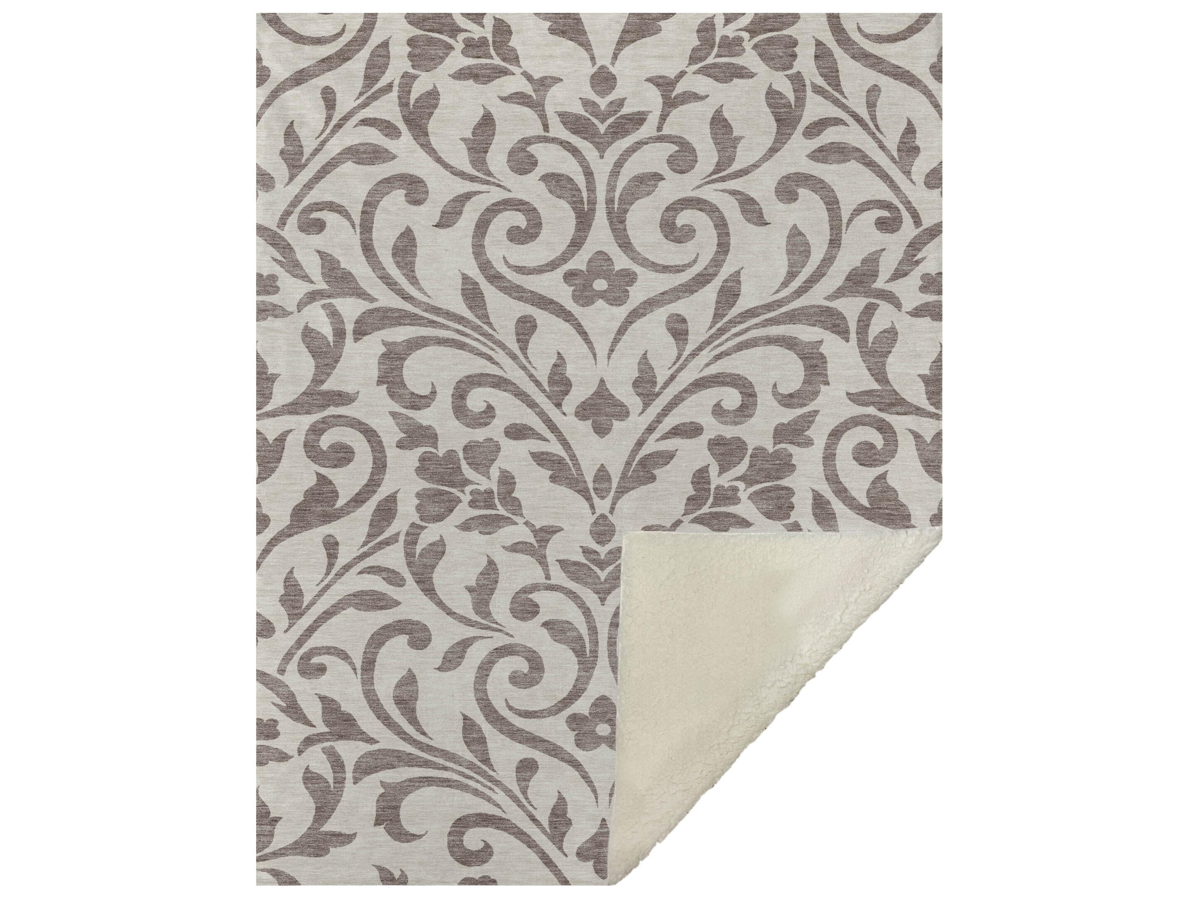 Dalyn Sherpa Brown Polyester Throw