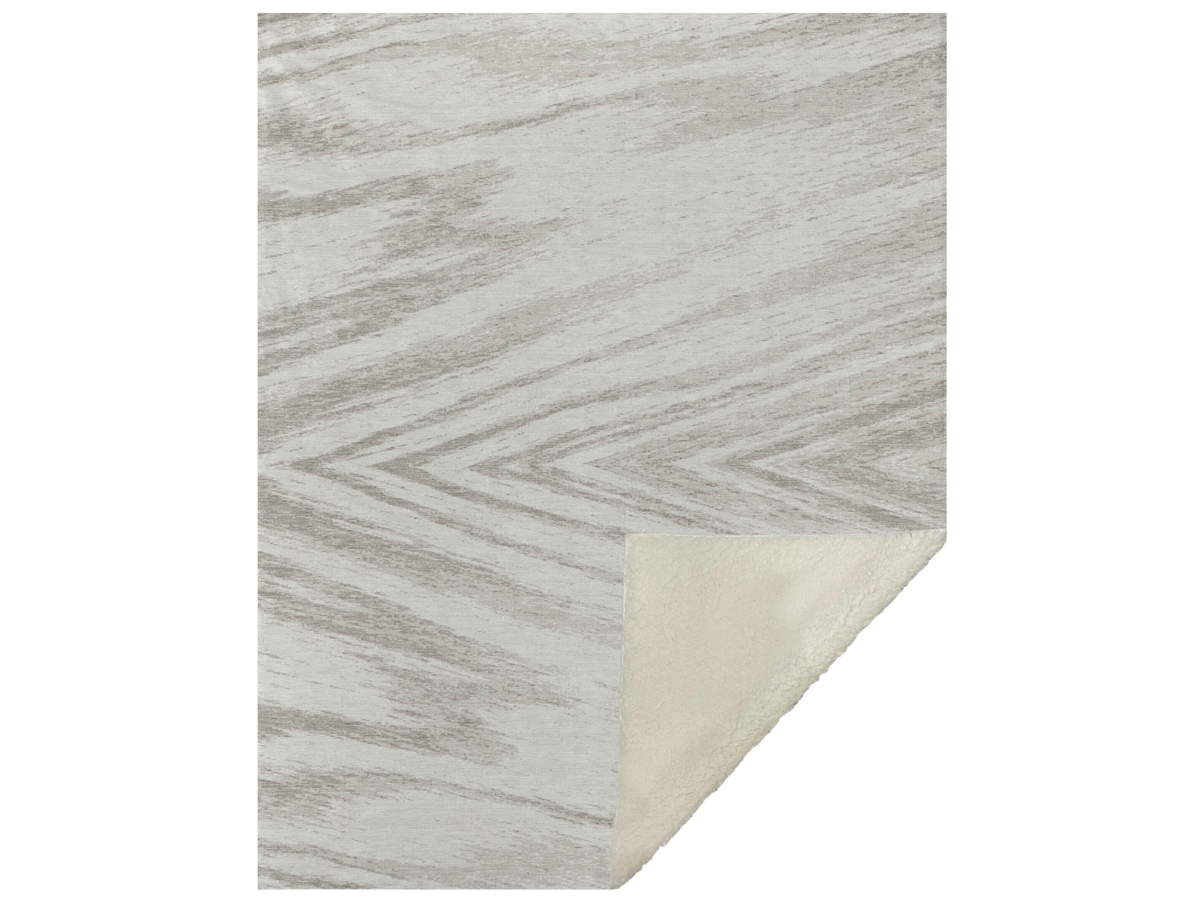 Dalyn Sherpa Ivory Polyester Throw