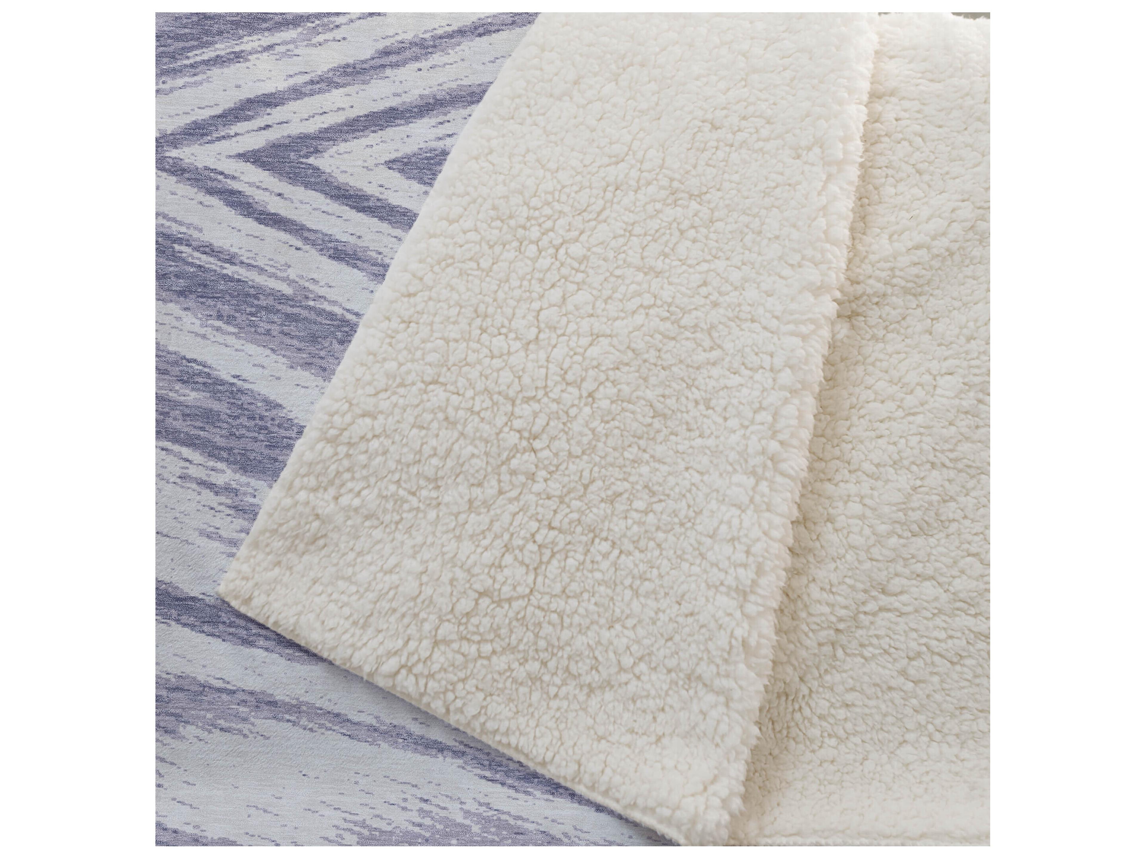 Dalyn Sherpa Purple Polyester Throw