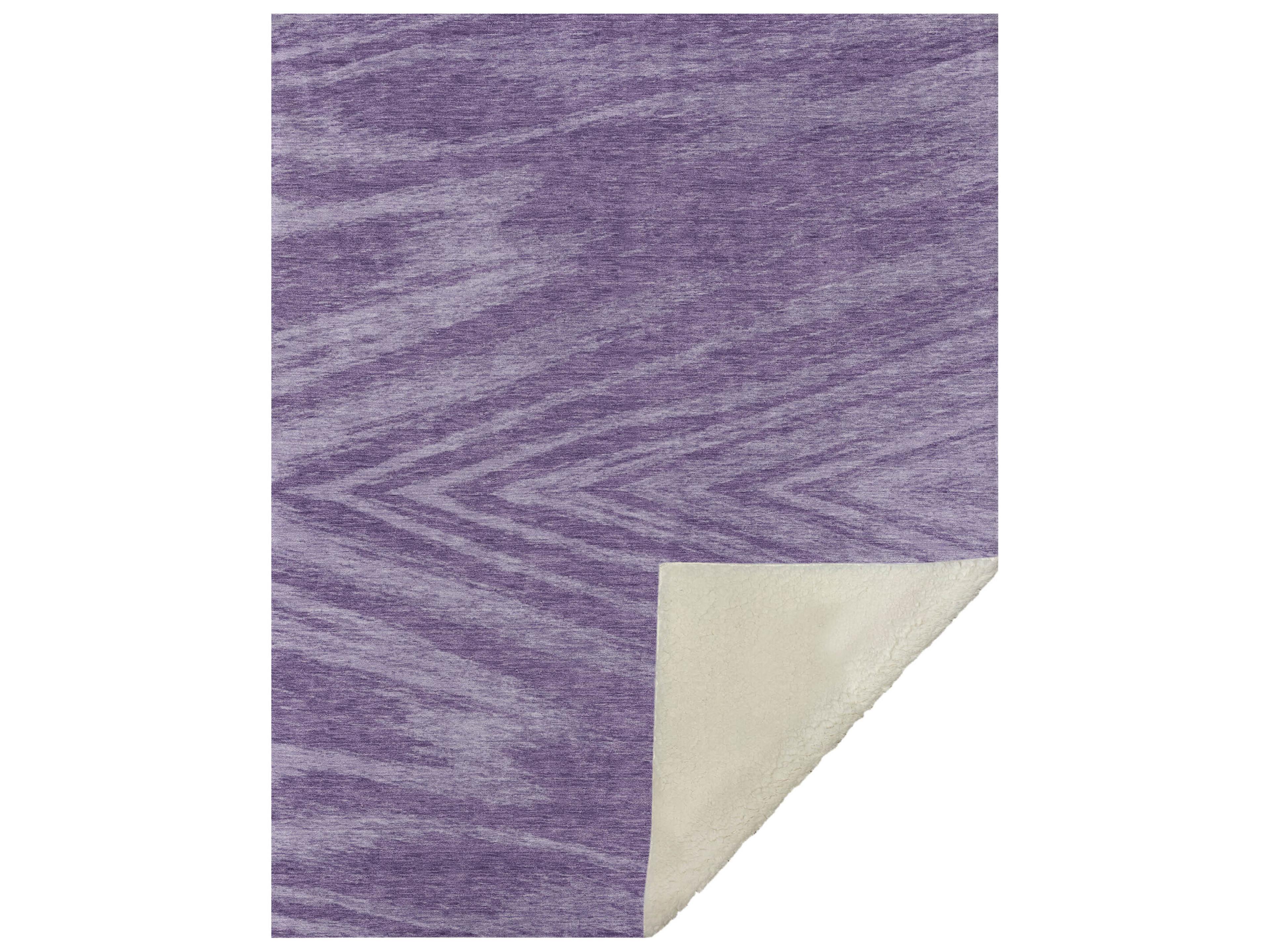 Dalyn Sherpa Purple Polyester Throw