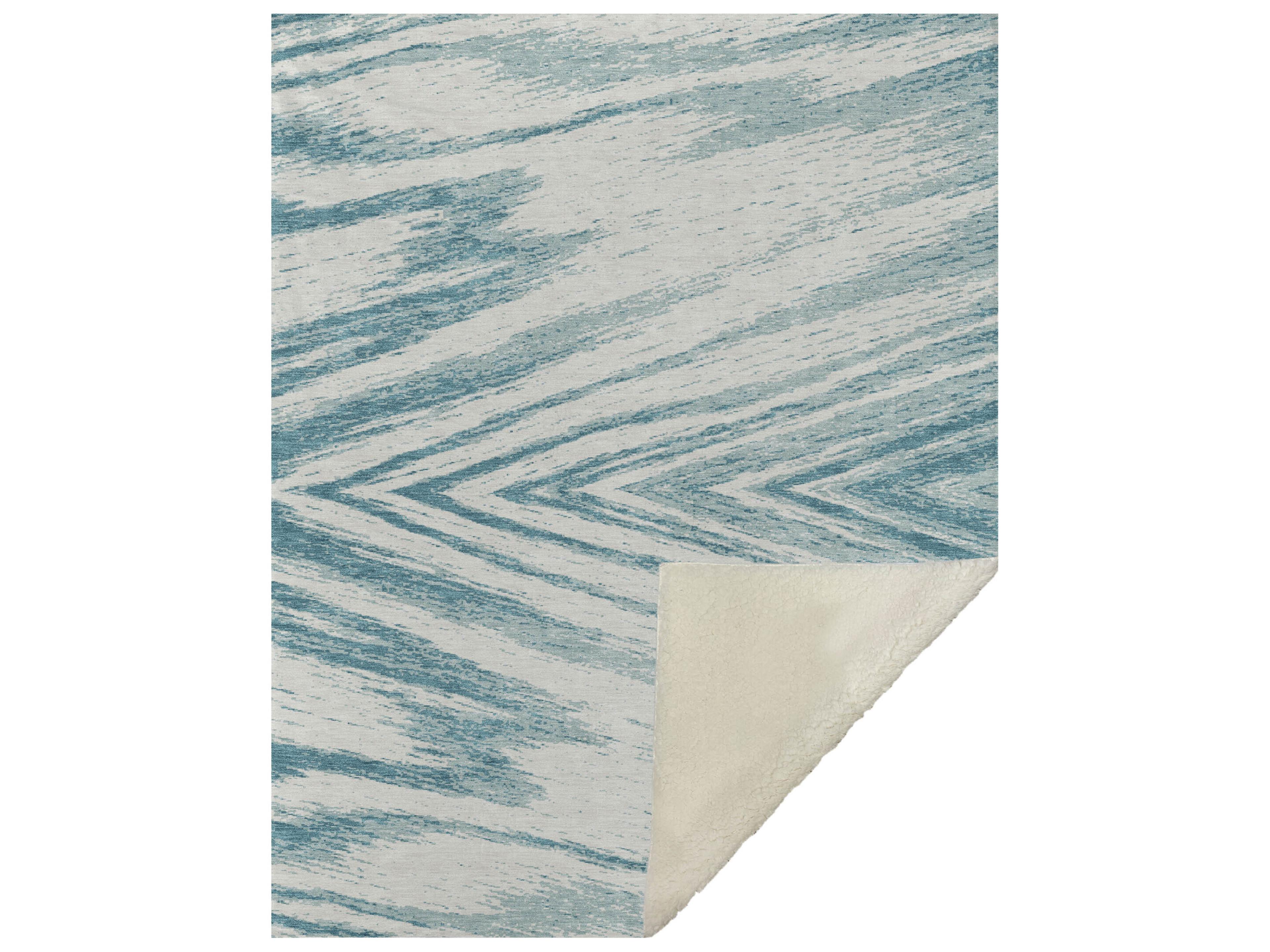 Dalyn Sherpa Teal Polyester Throw