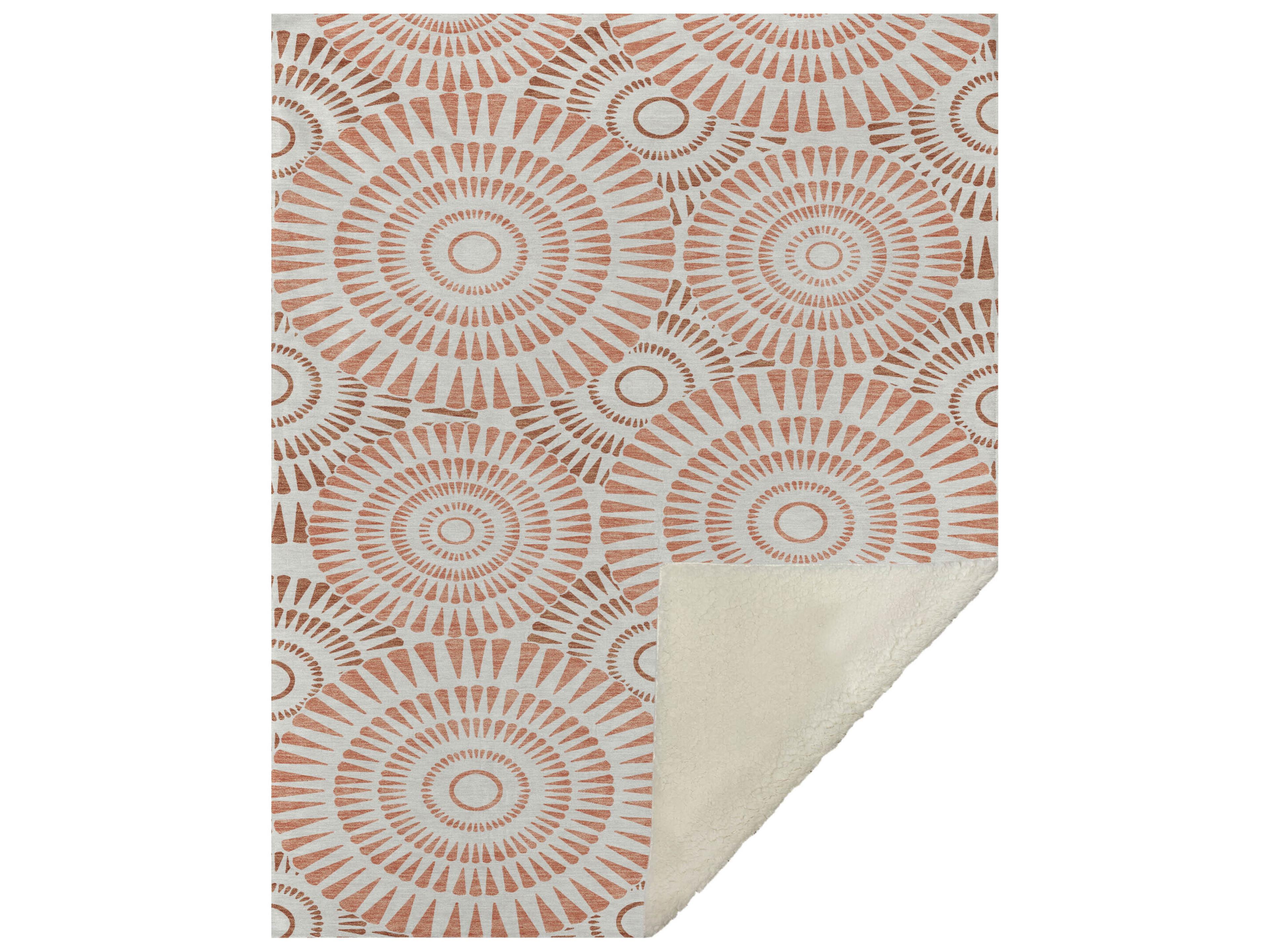 Dalyn Sherpa Orange Polyester Throw