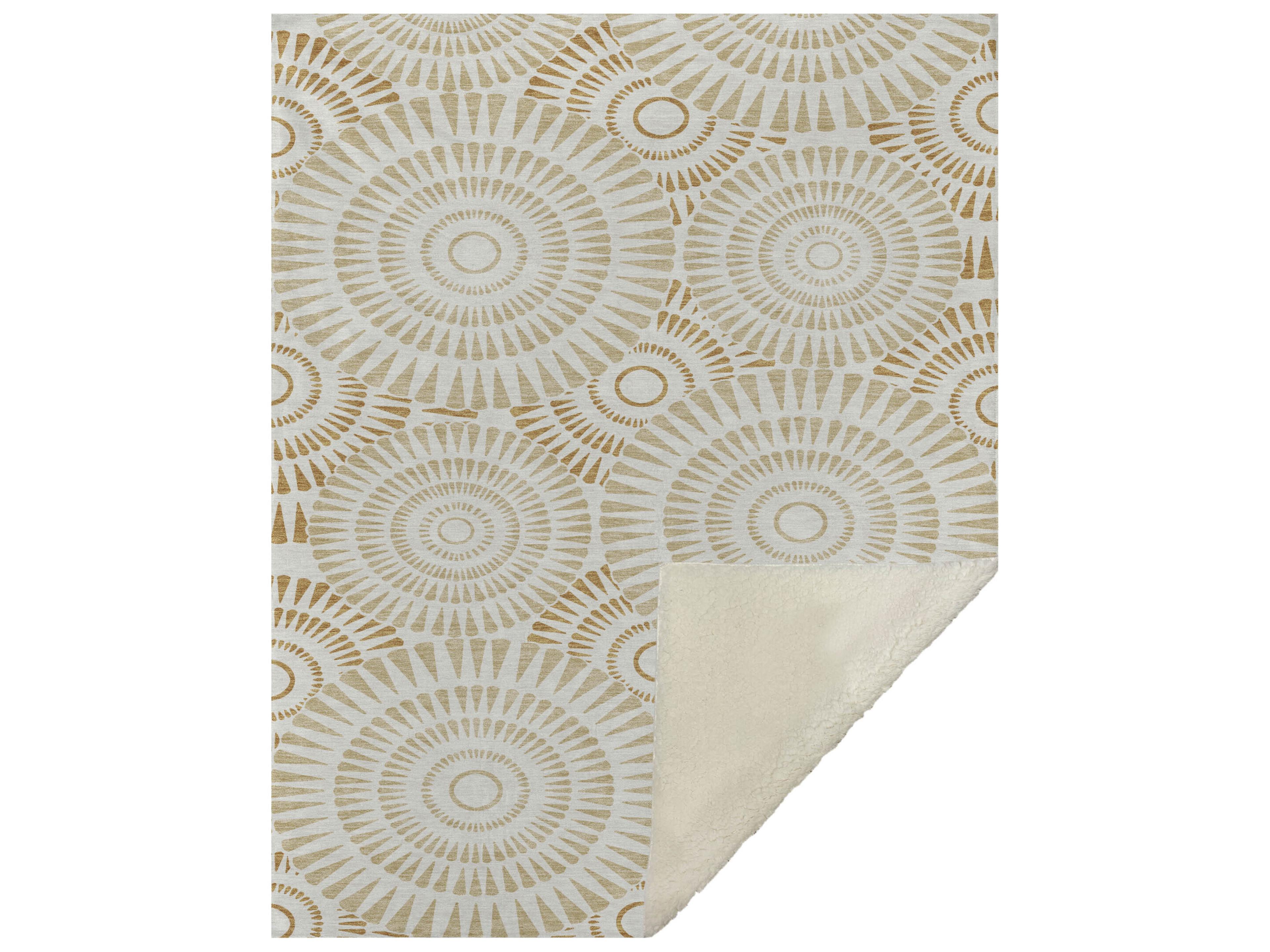 Dalyn Sherpa Gold Polyester Throw