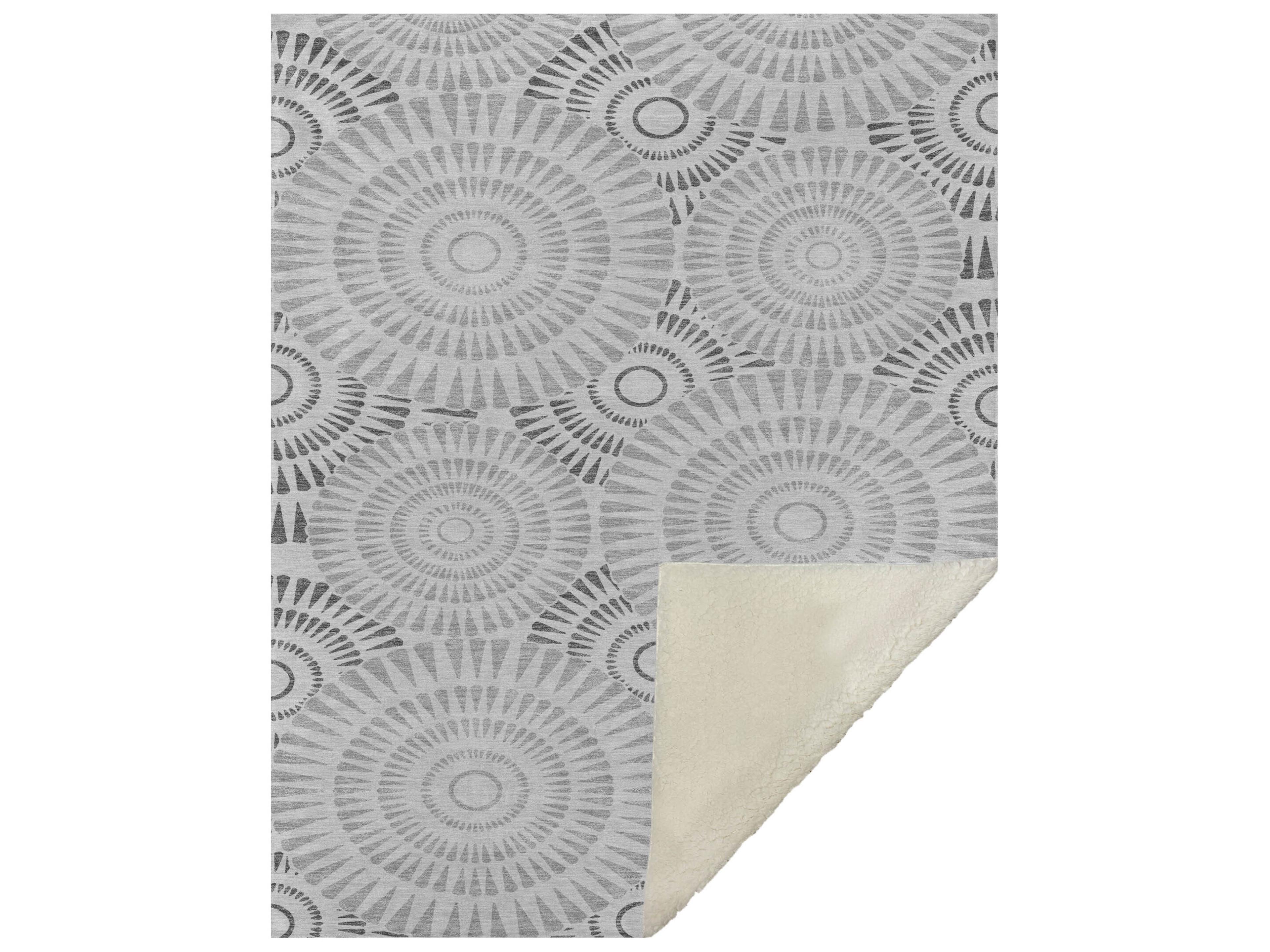 Dalyn Sherpa Gray Polyester Throw