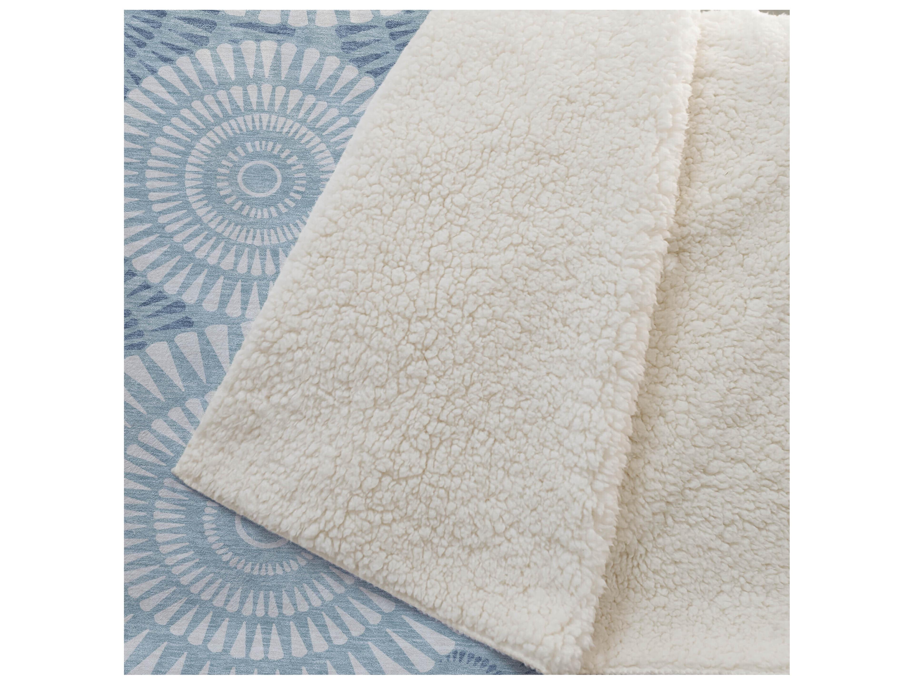 Dalyn Sherpa Teal Polyester Throw