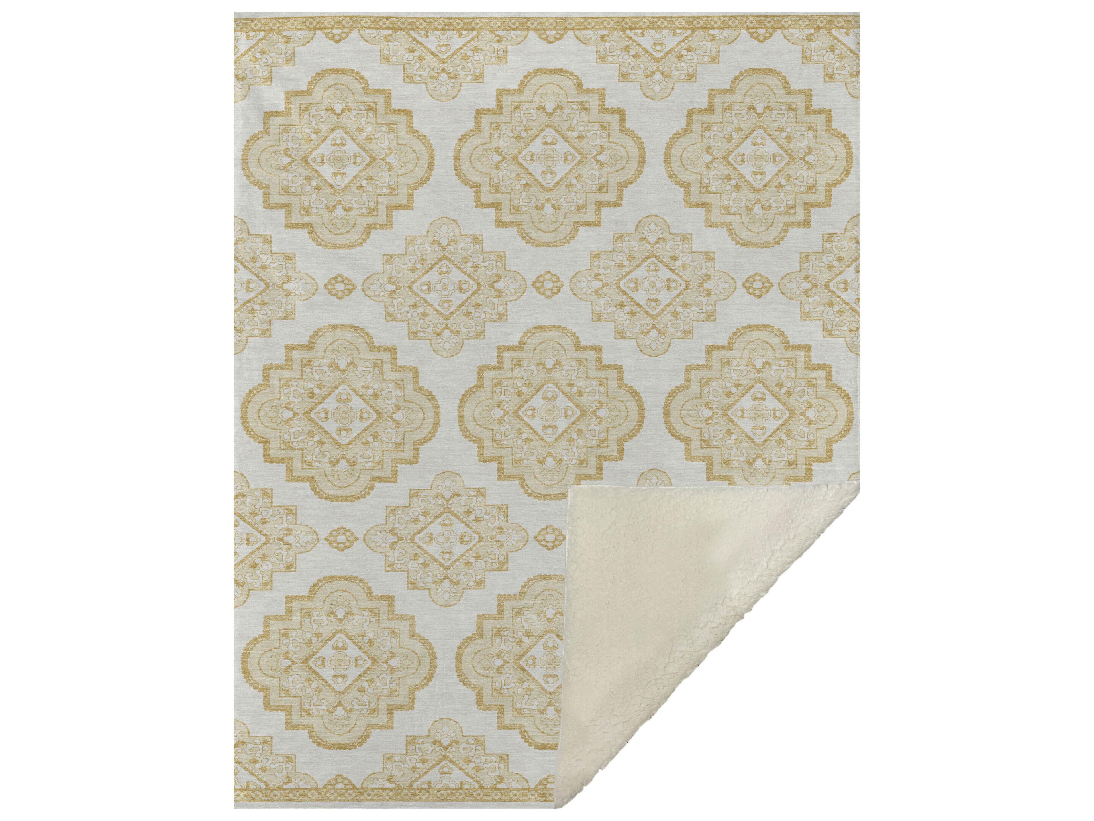 Sherpa Gold Polyester Throw