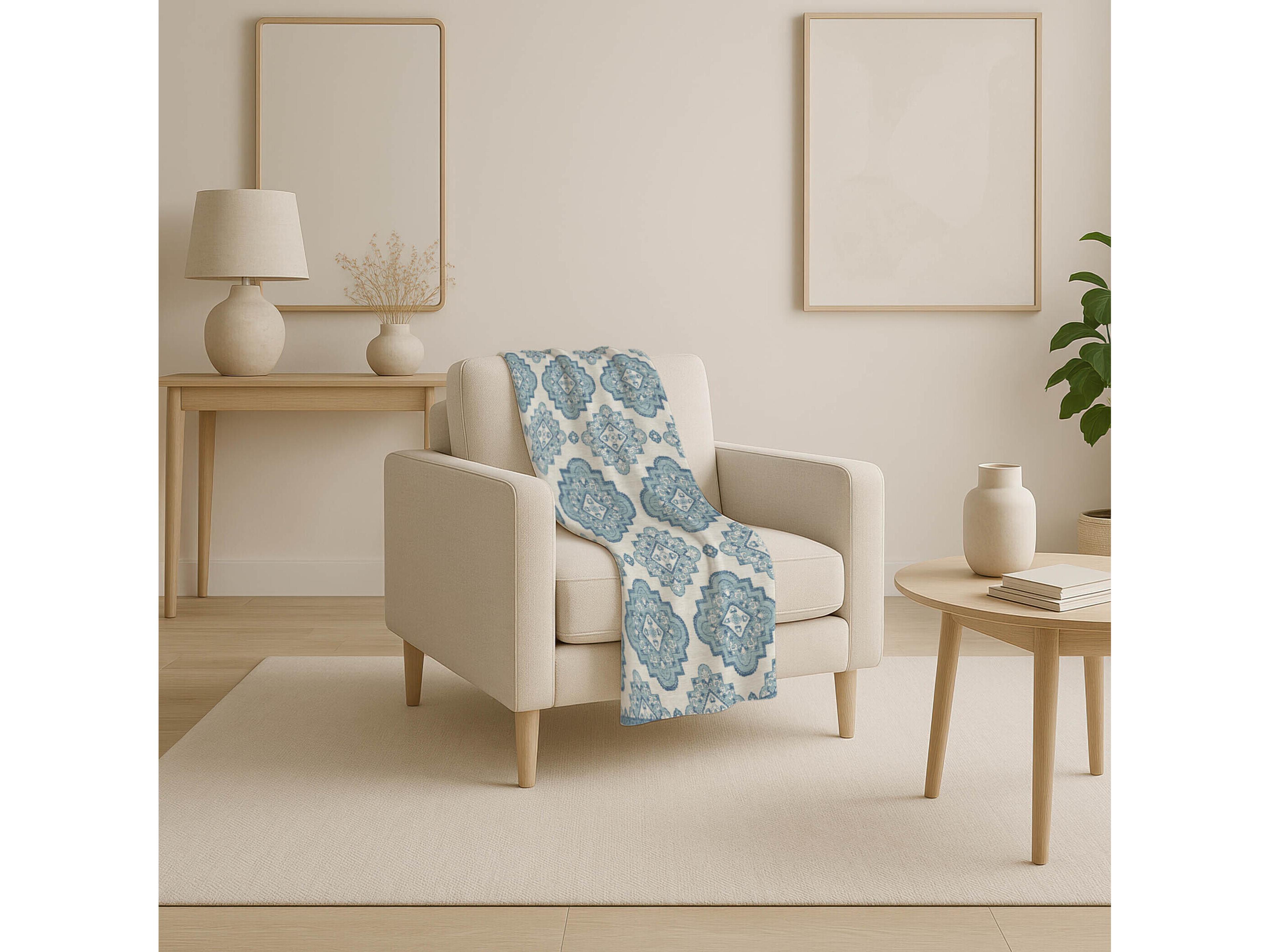 Dalyn Sherpa Teal Polyester Throw