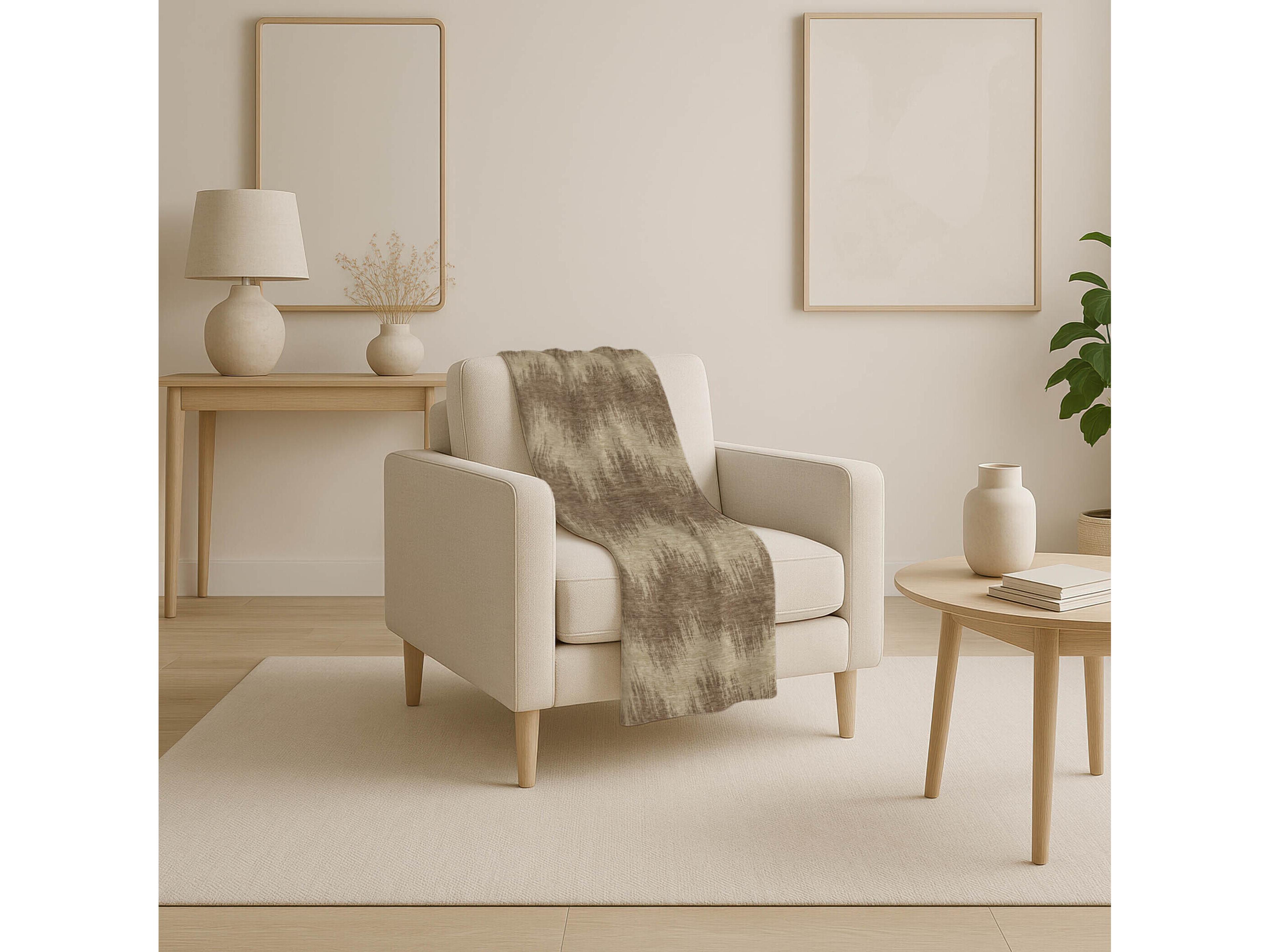 Dalyn Sherpa Brown Polyester Throw