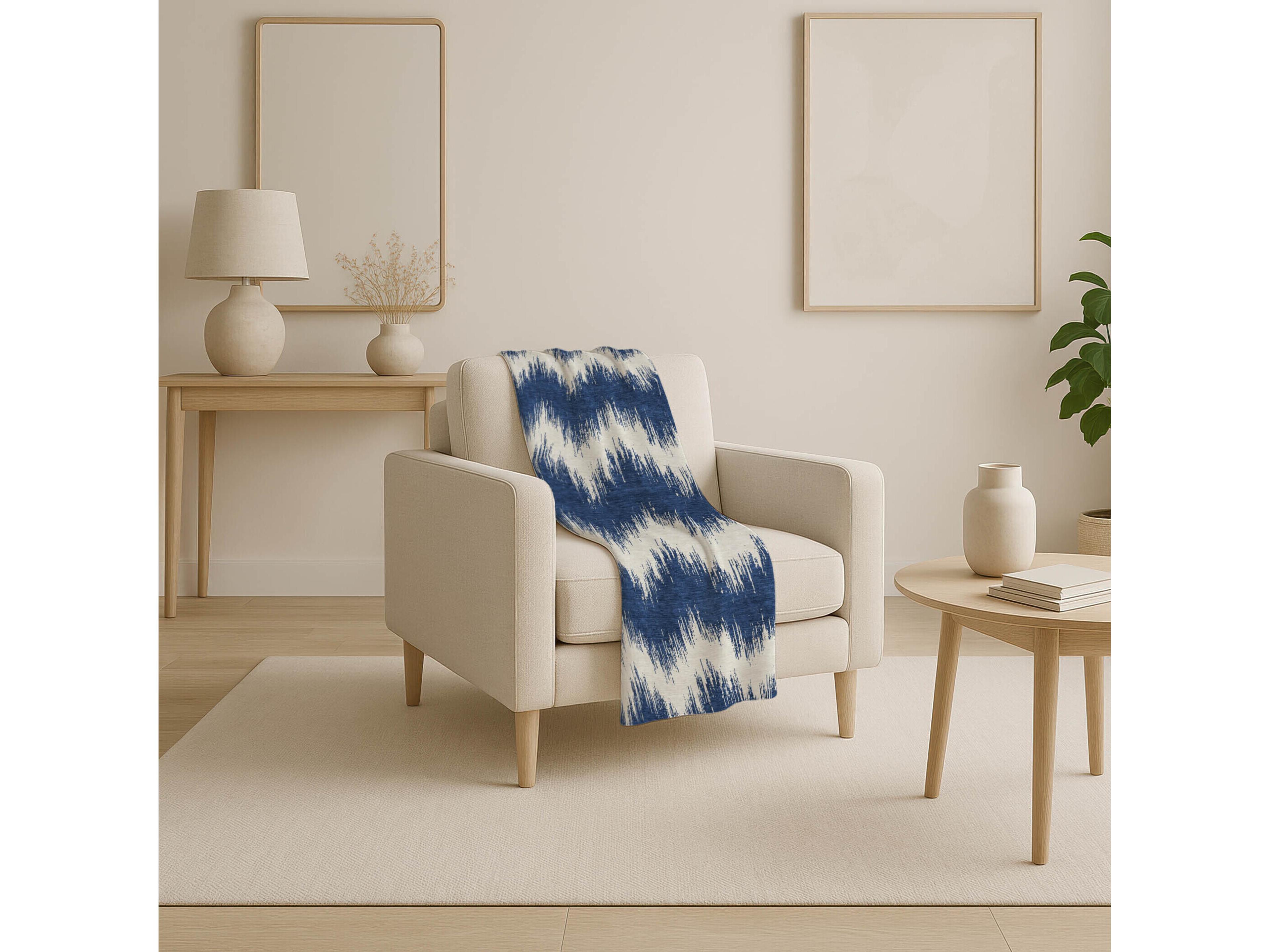 Dalyn Sherpa Blue Polyester Throw