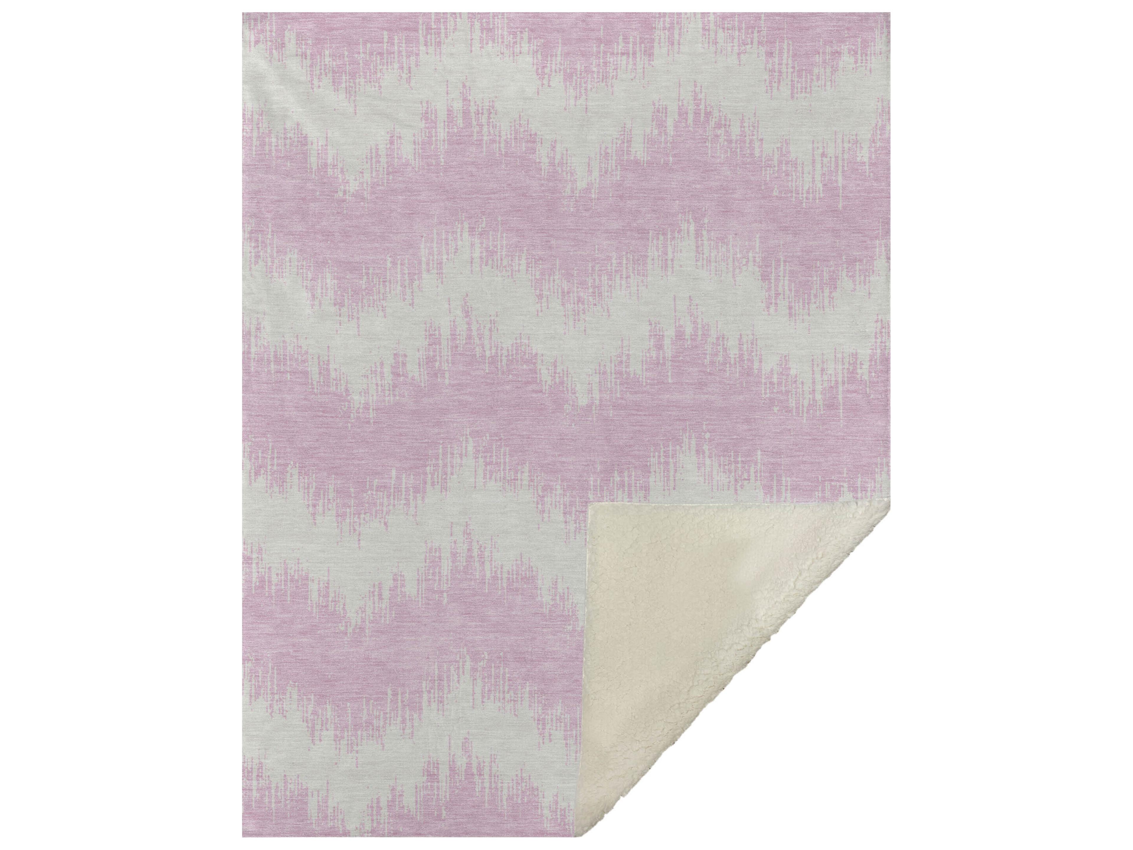 Dalyn Sherpa Pink Polyester Throw