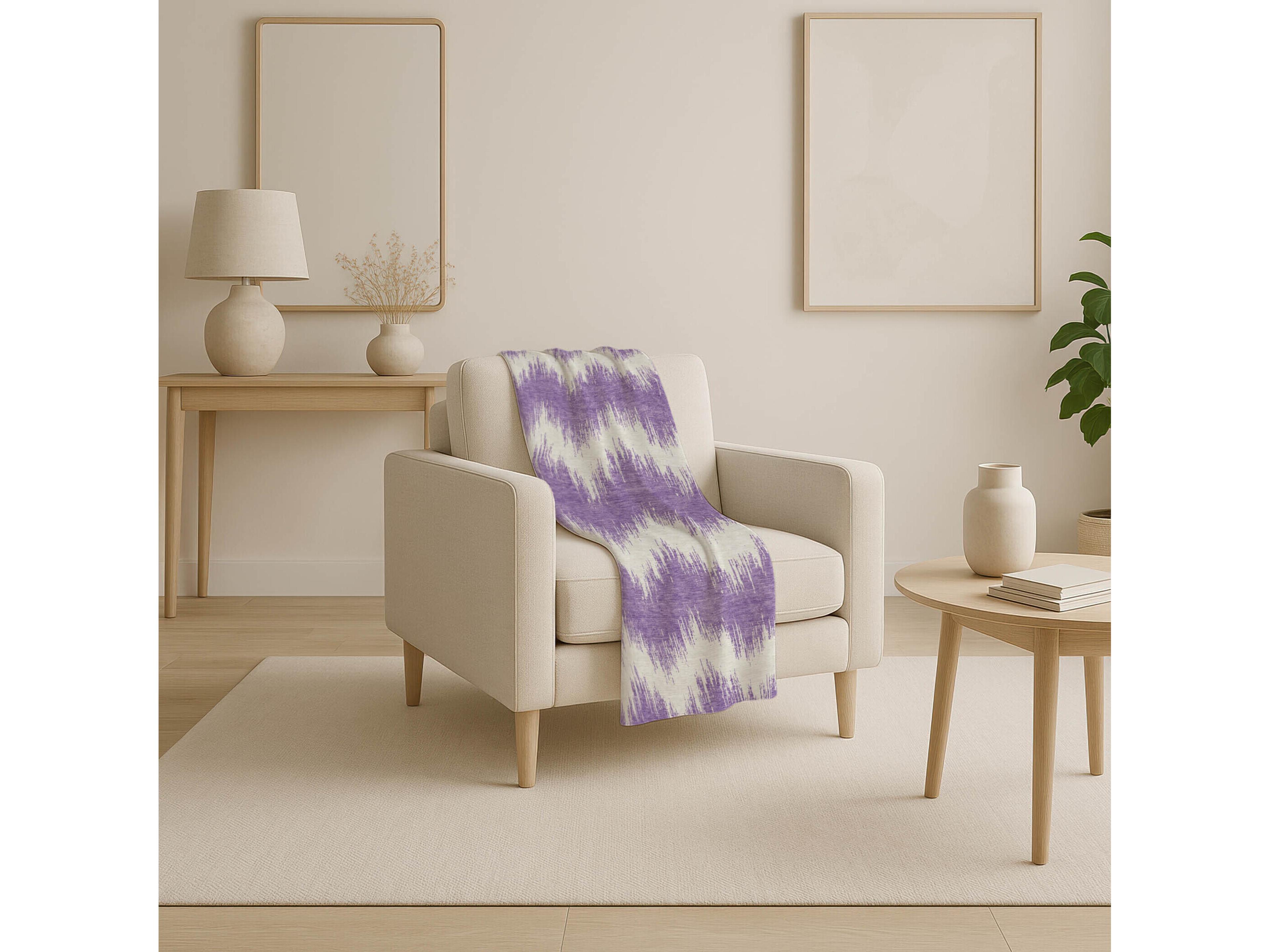 Dalyn Sherpa Purple Polyester Throw