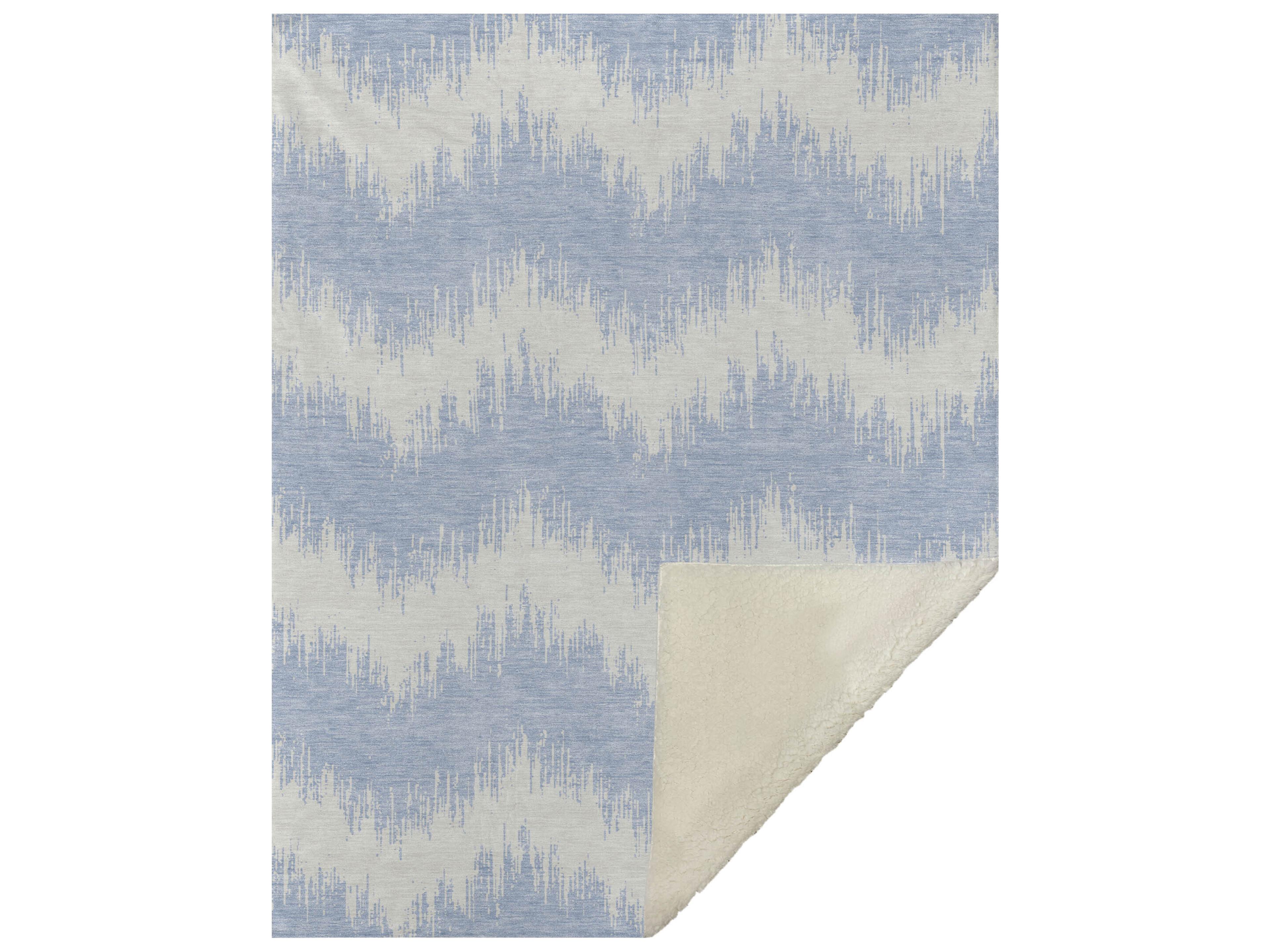 Dalyn Sherpa Blue Polyester Throw