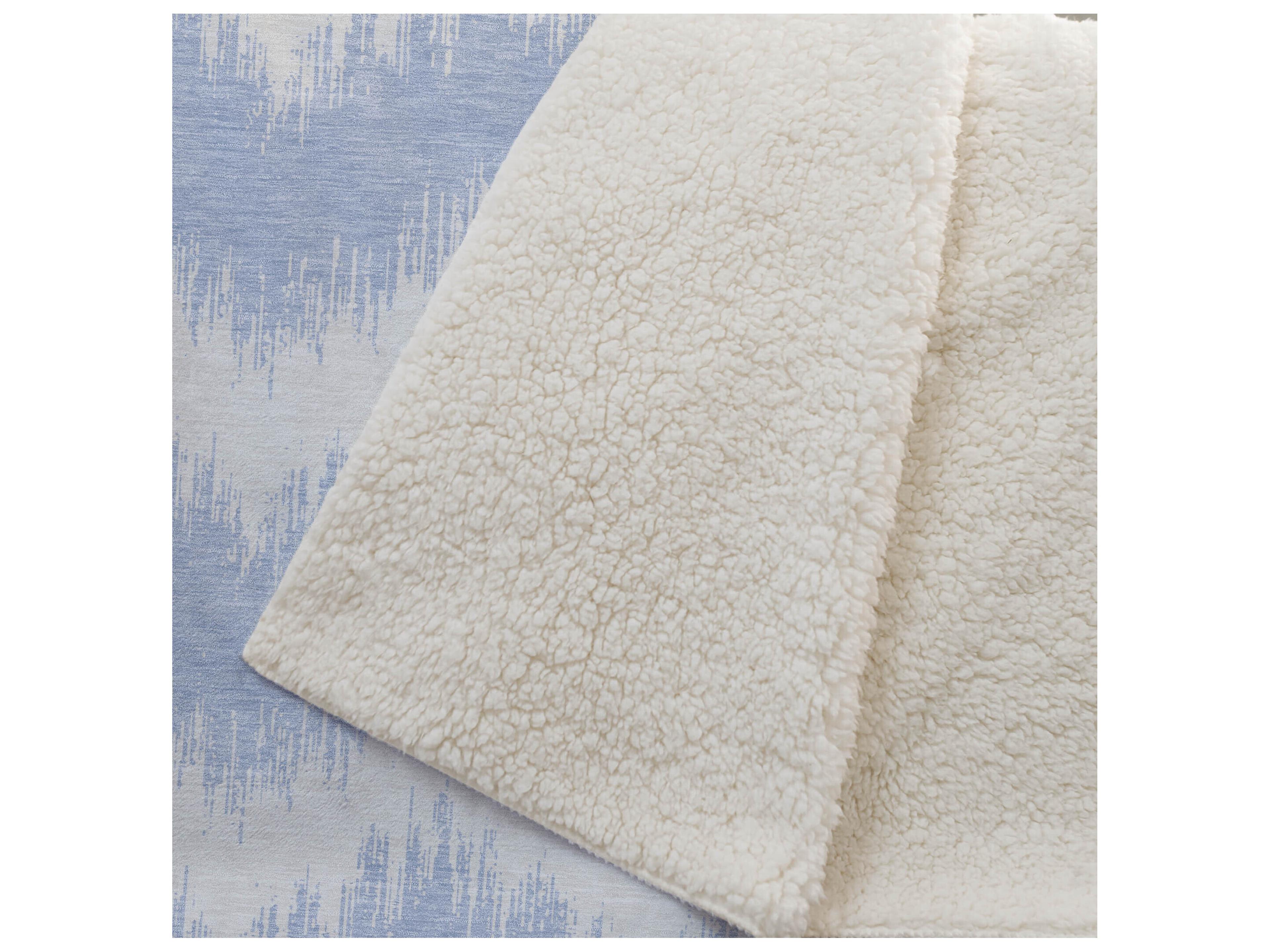 Dalyn Sherpa Blue Polyester Throw