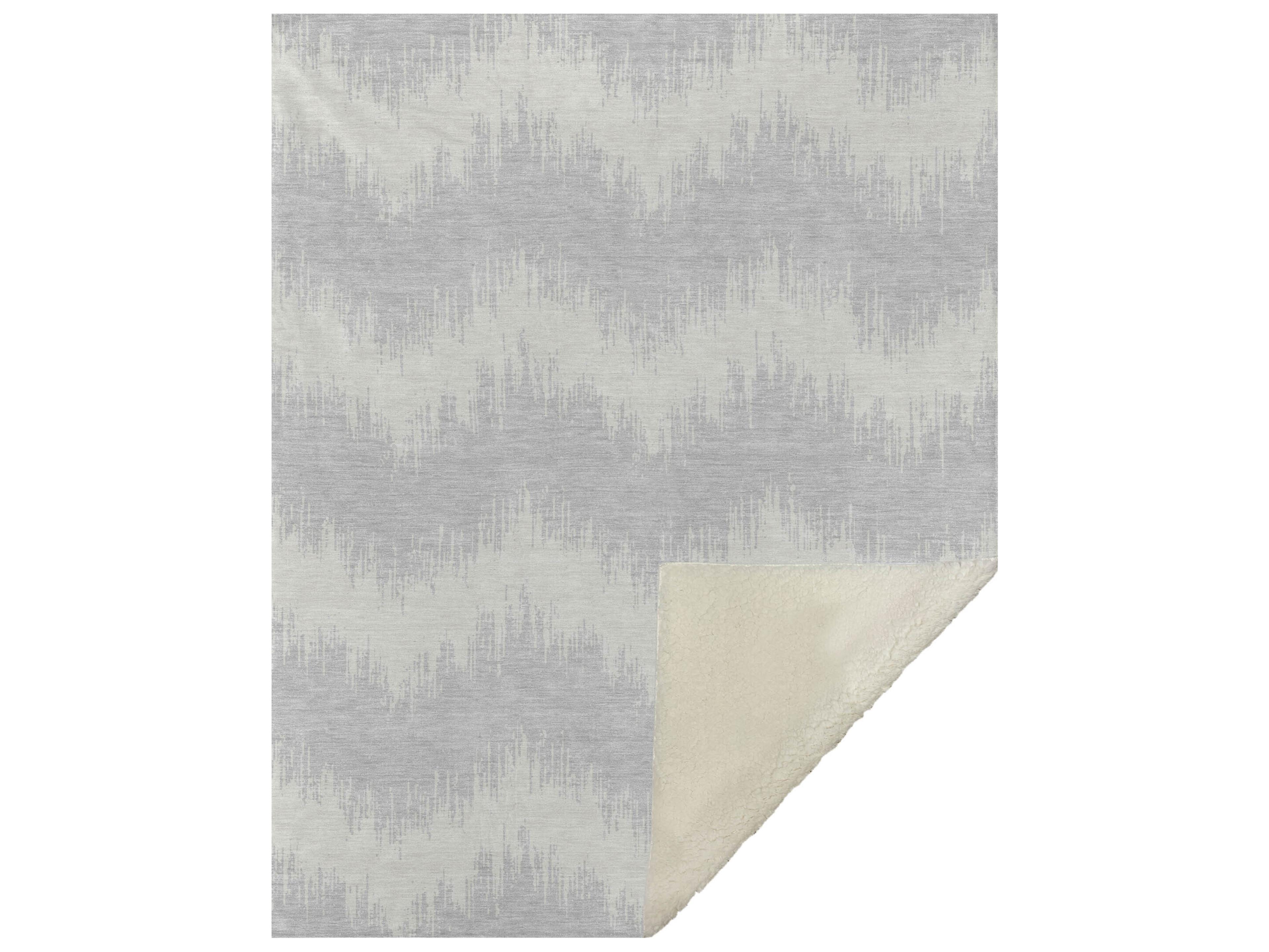 Dalyn Sherpa Gray Polyester Throw