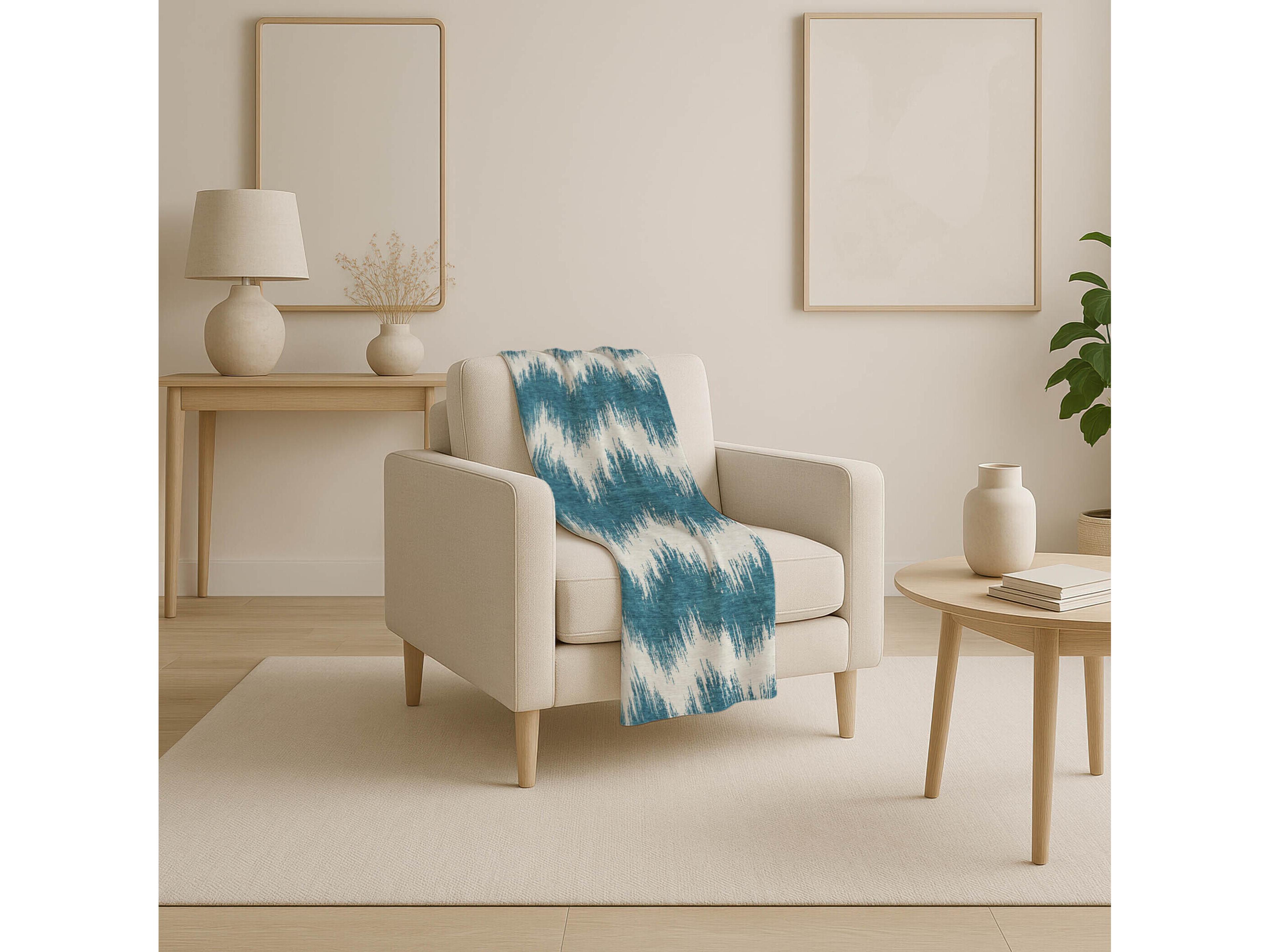 Dalyn Sherpa Teal Polyester Throw