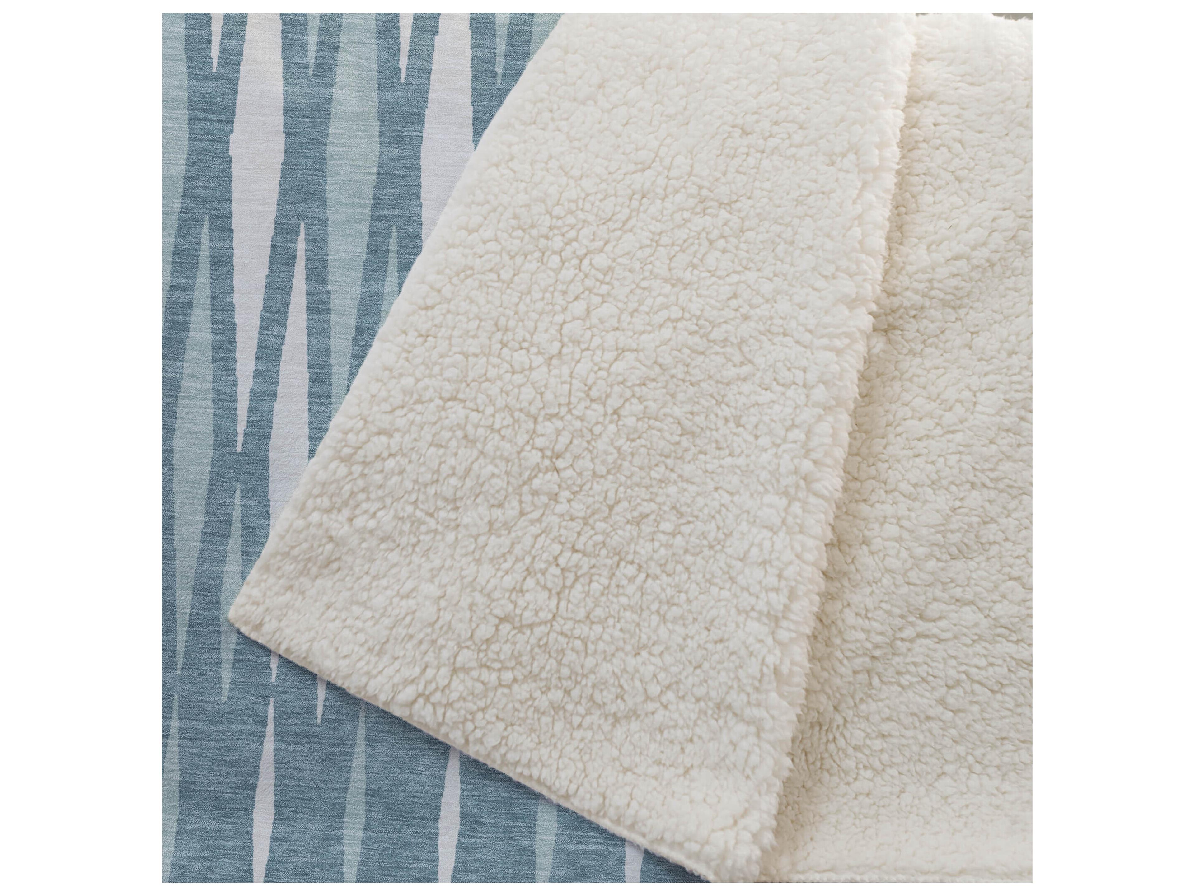 Dalyn Sherpa Teal Polyester Throw