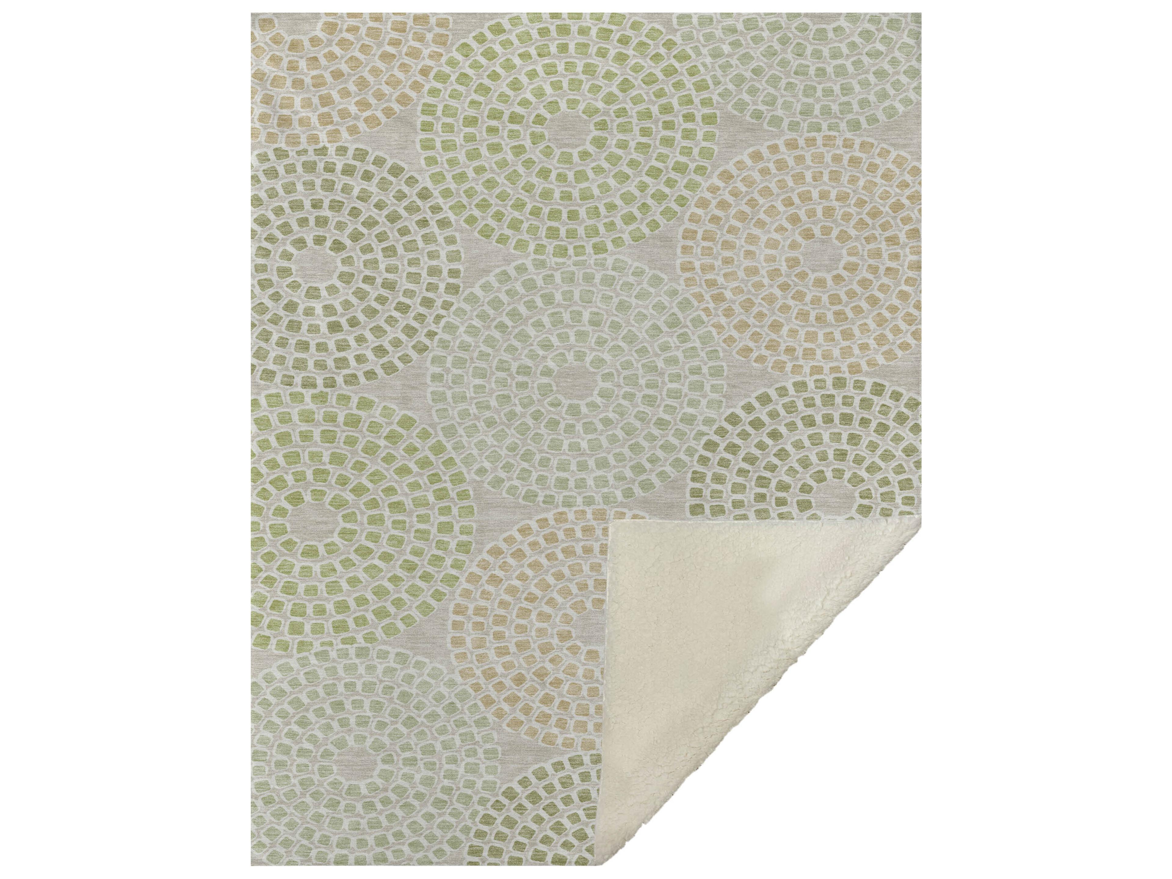 Sherpa Green Polyester Throw