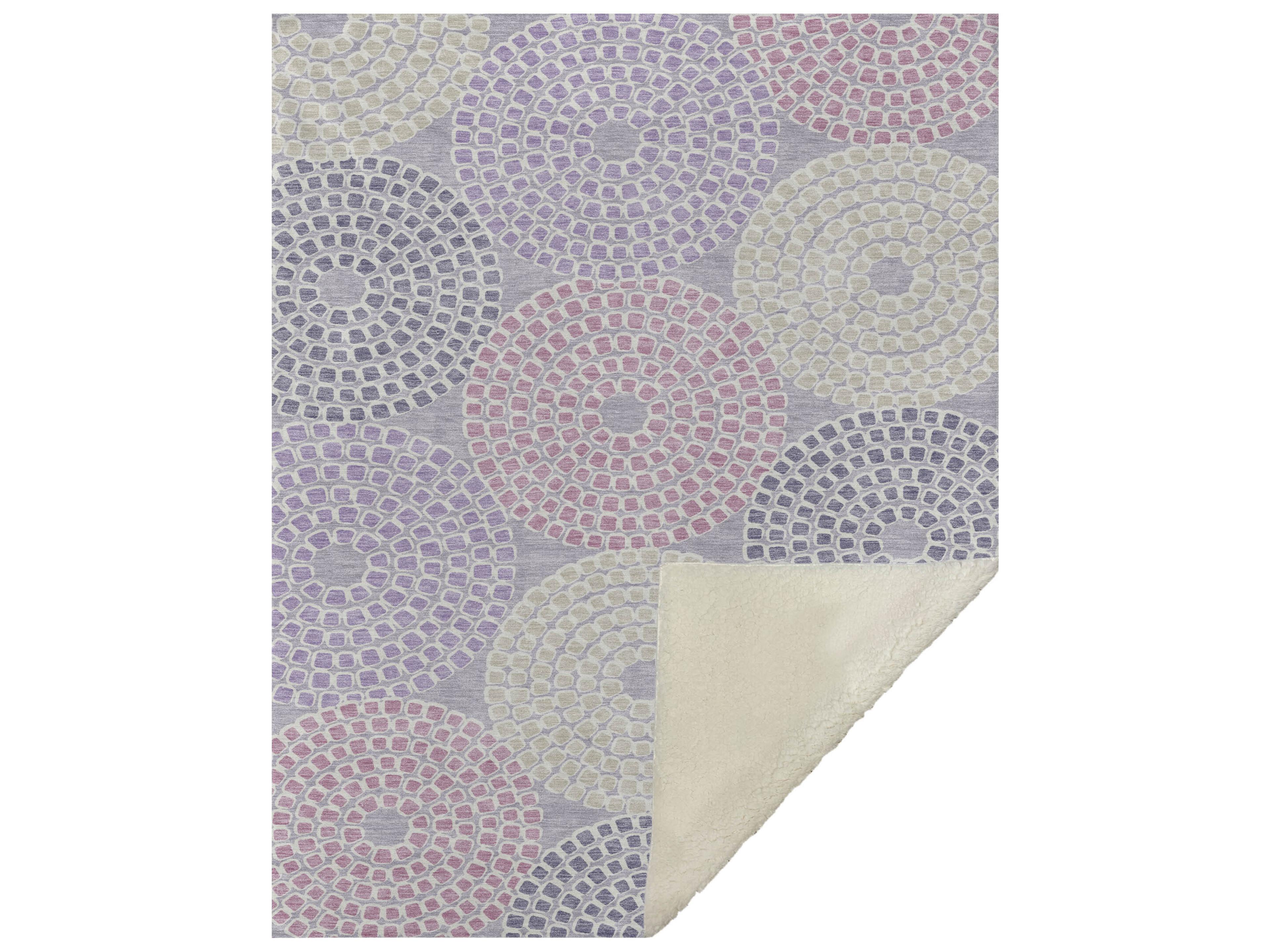 Dalyn Sherpa Purple Polyester Throw