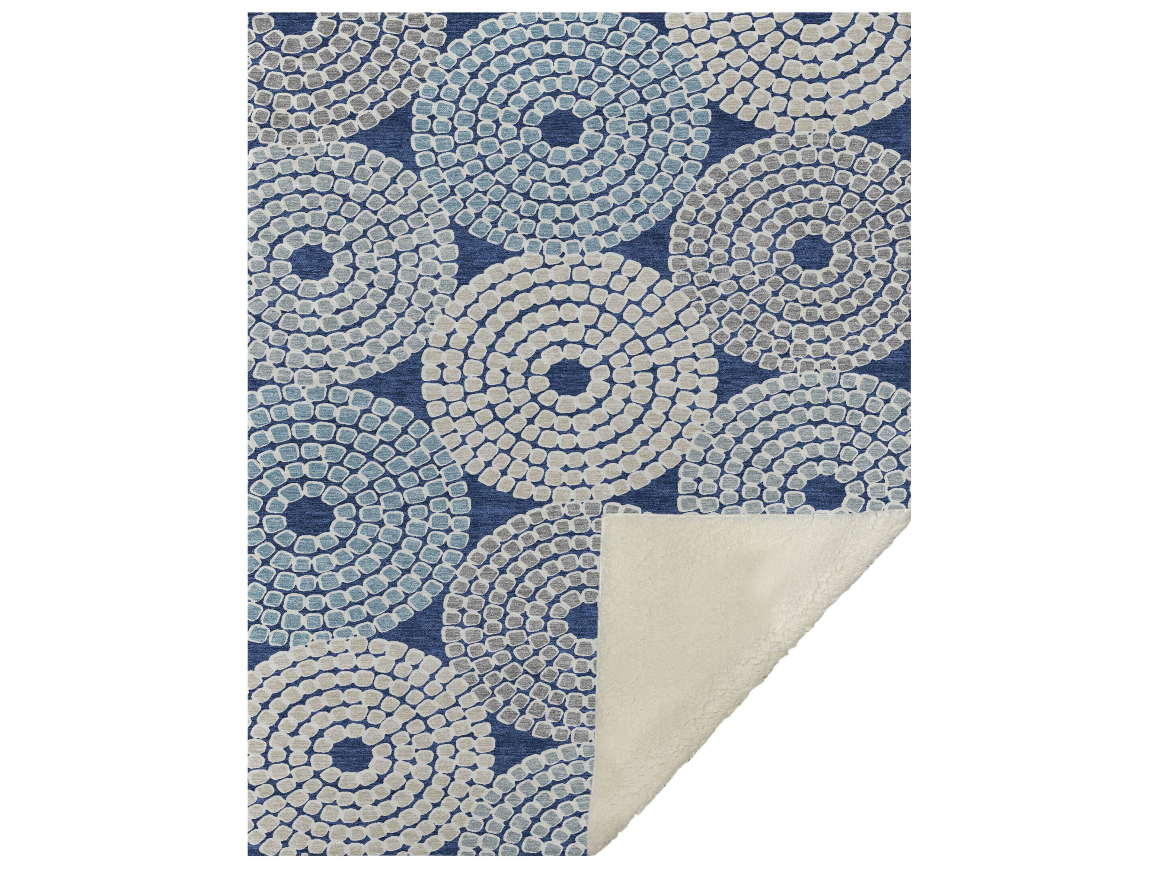 Dalyn Sherpa Blue Polyester Throw
