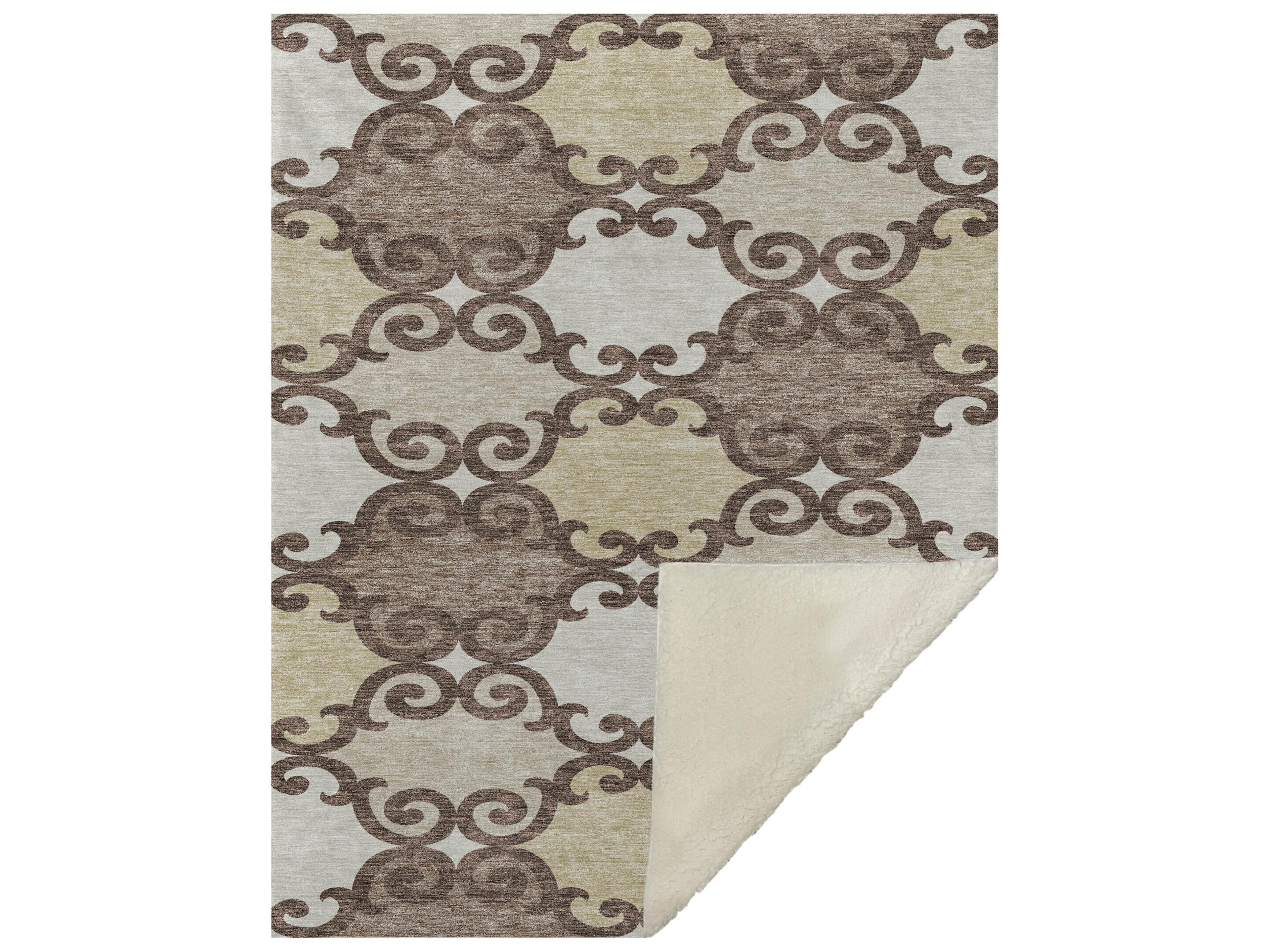 Sherpa Brown Polyester Throw