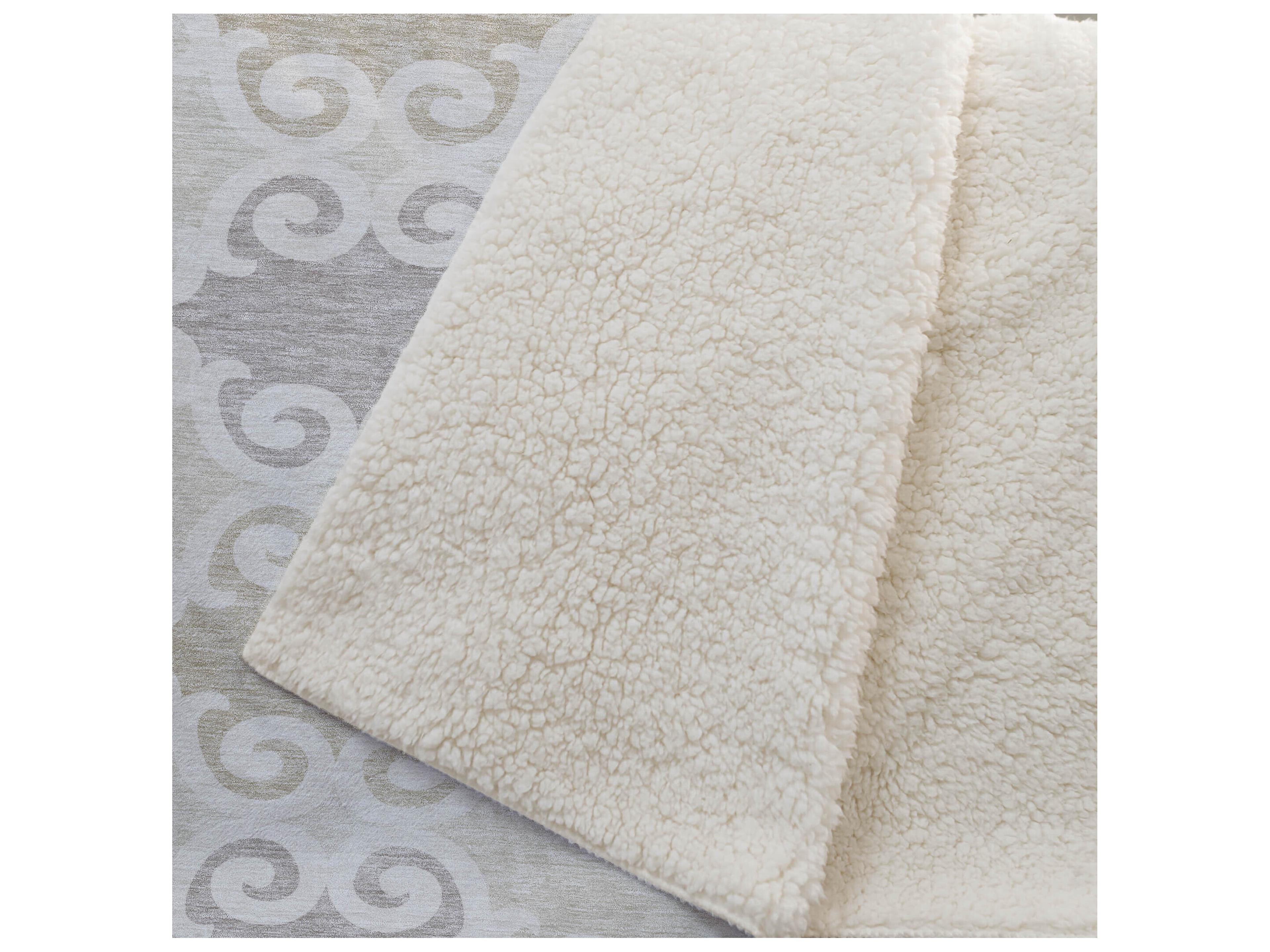 Dalyn Sherpa Ivory Polyester Throw