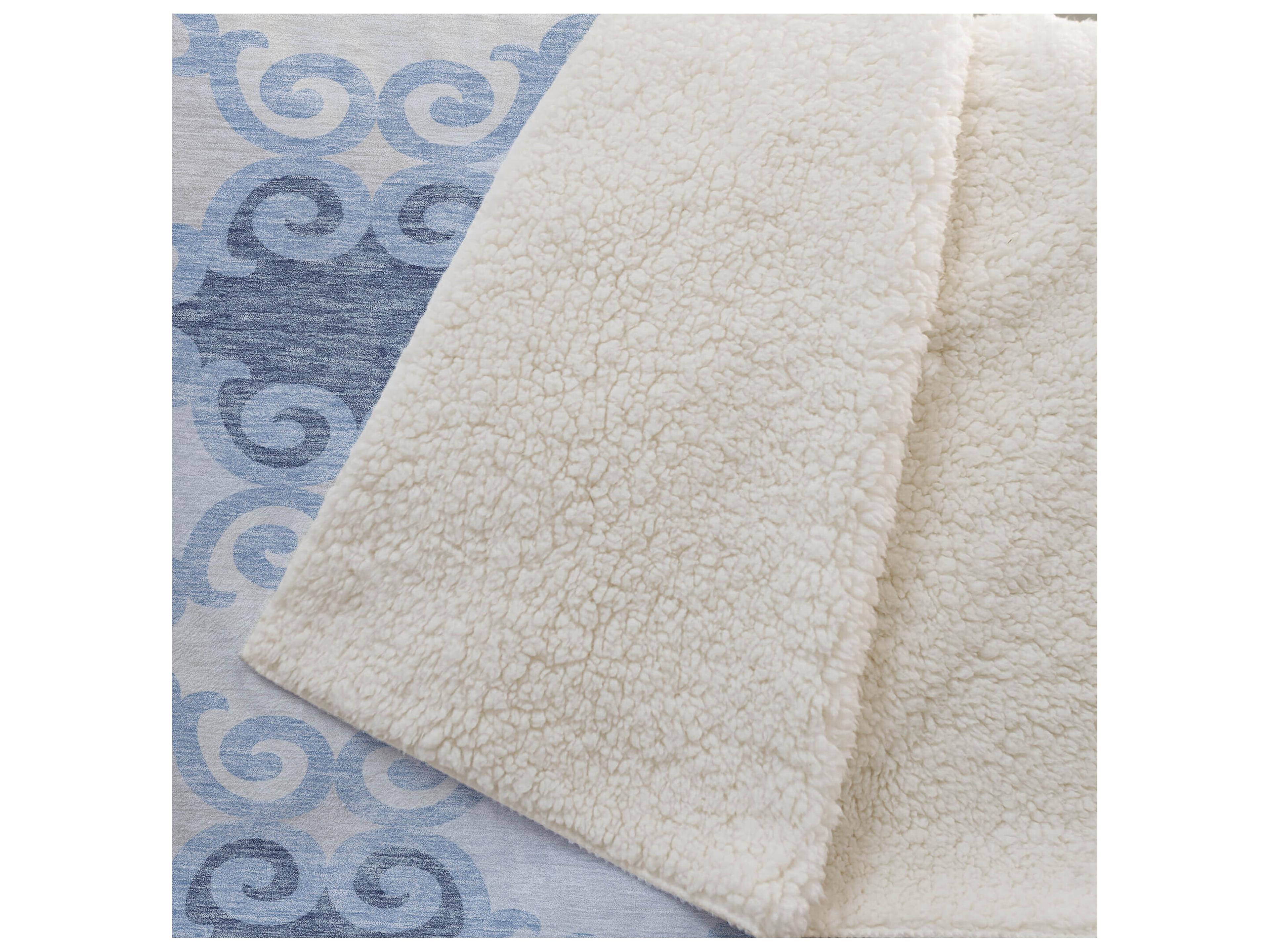 Dalyn Sherpa Blue Polyester Throw