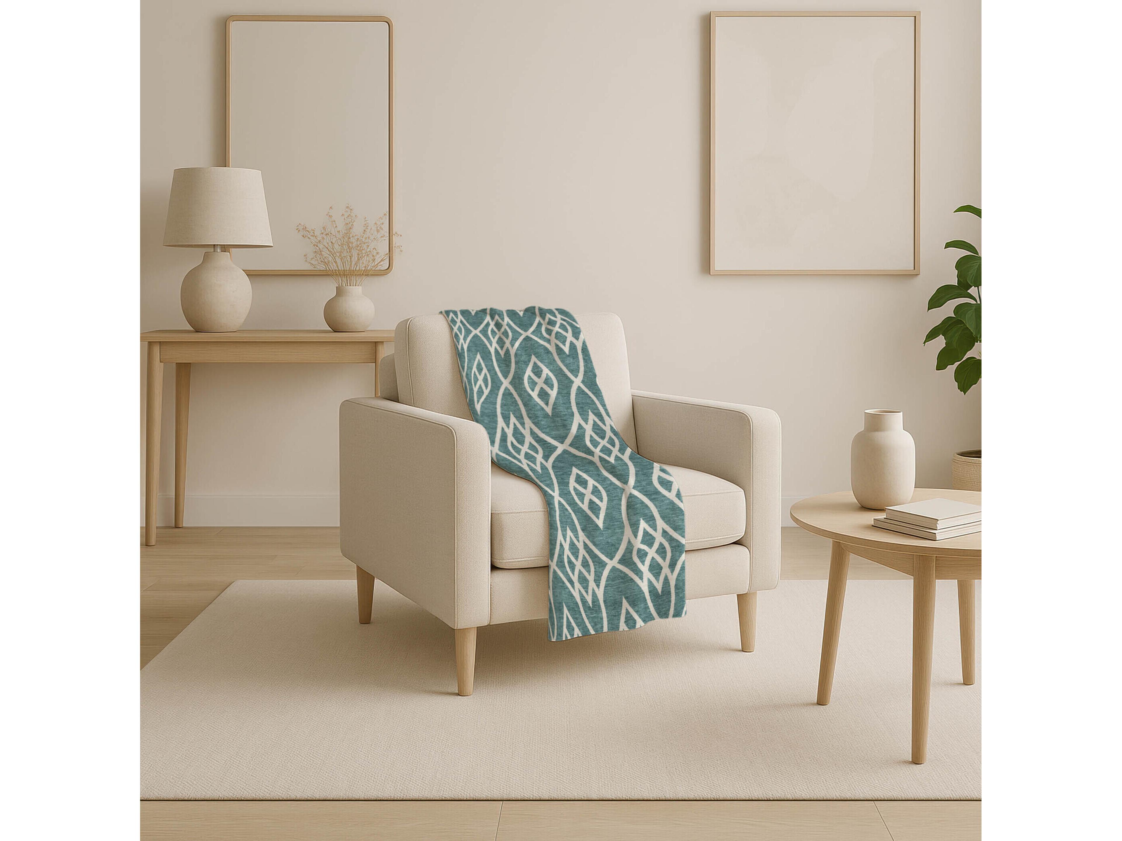 Dalyn Sherpa Teal Polyester Throw