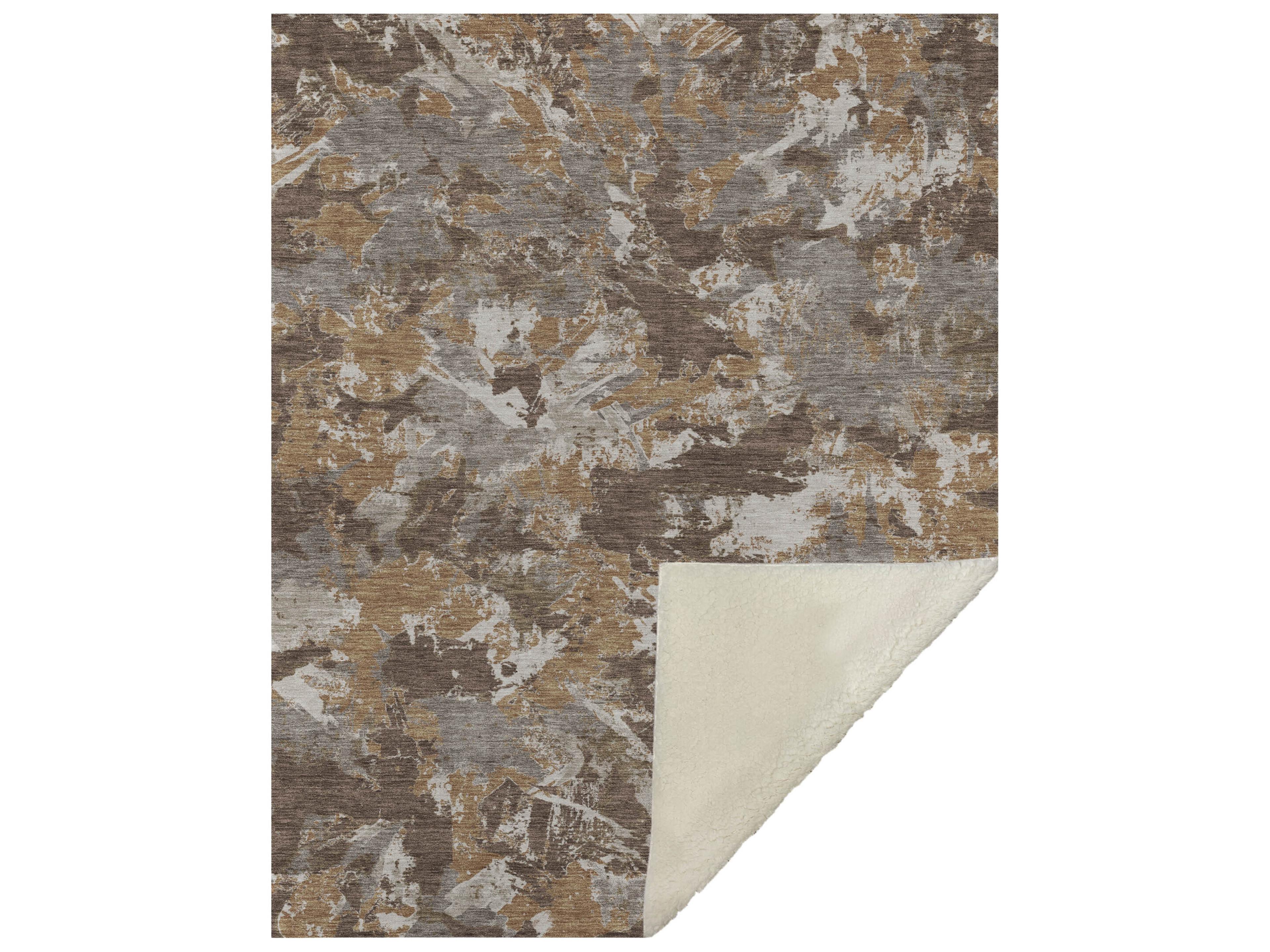 Sherpa Brown Polyester Throw