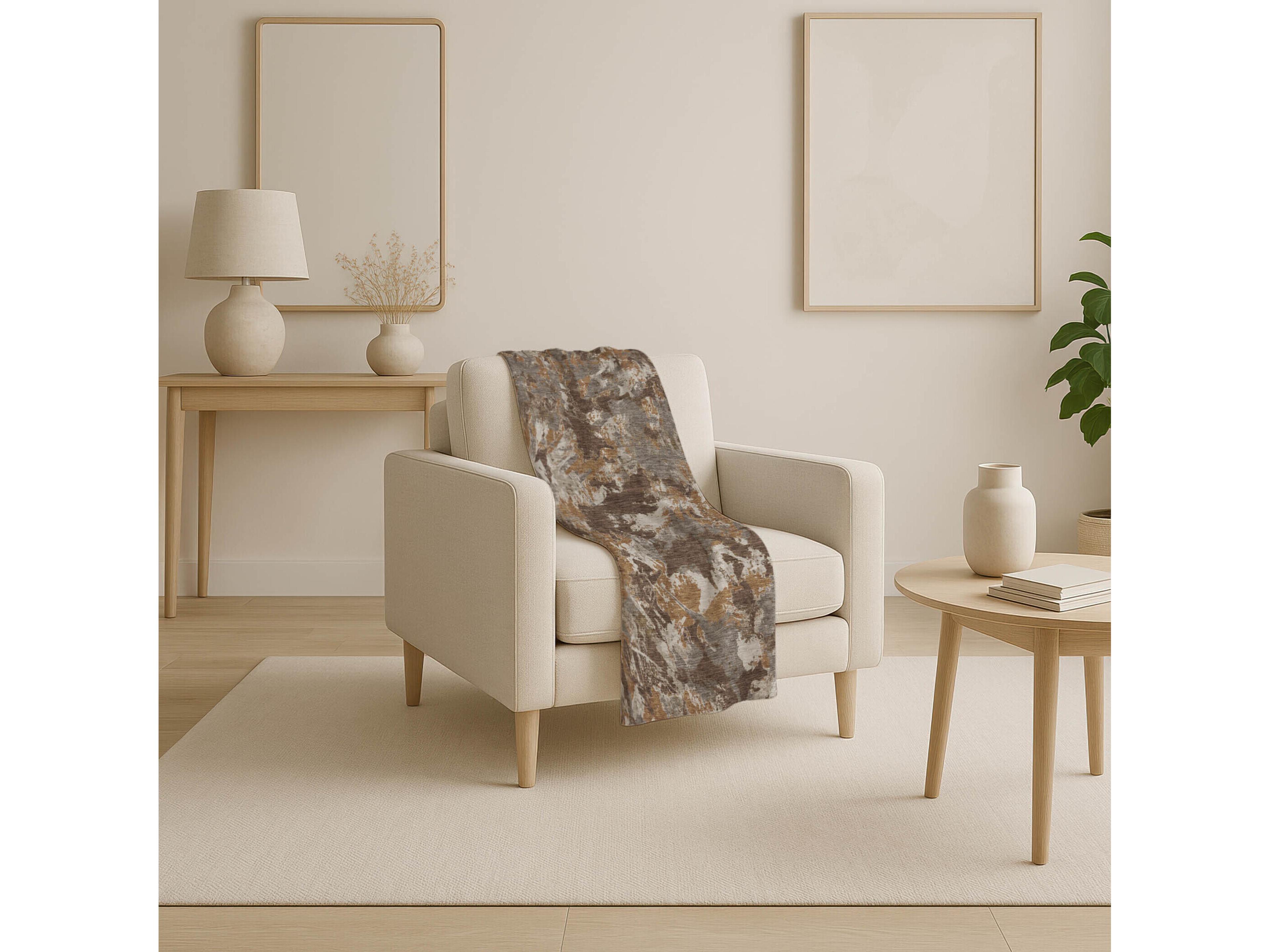 Dalyn Sherpa Brown Polyester Throw