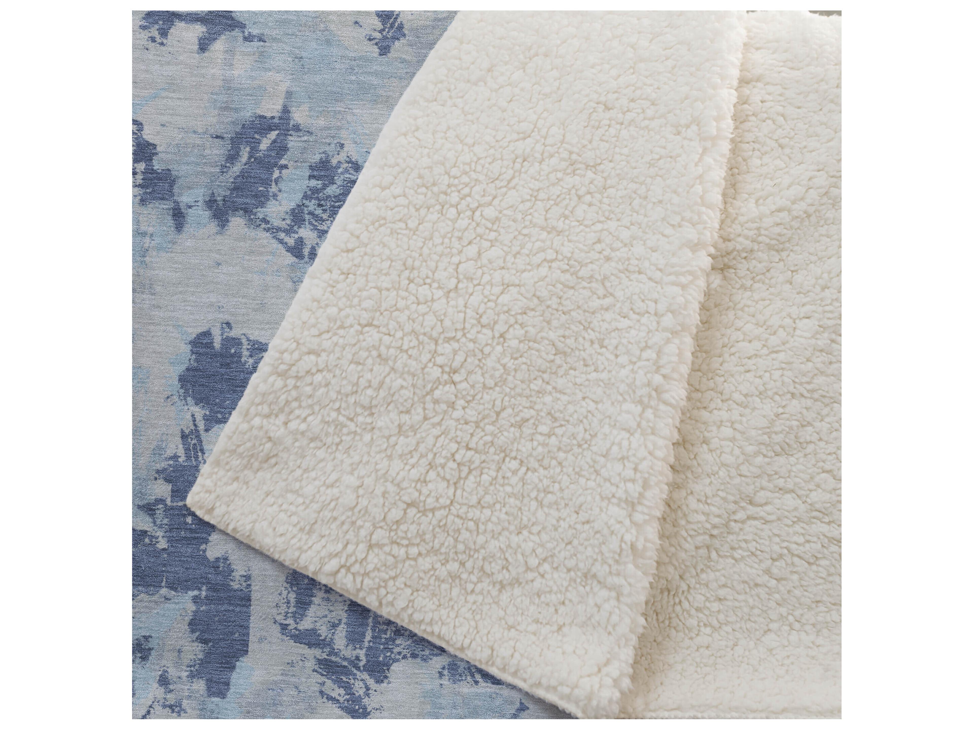 Dalyn Sherpa Blue Polyester Throw