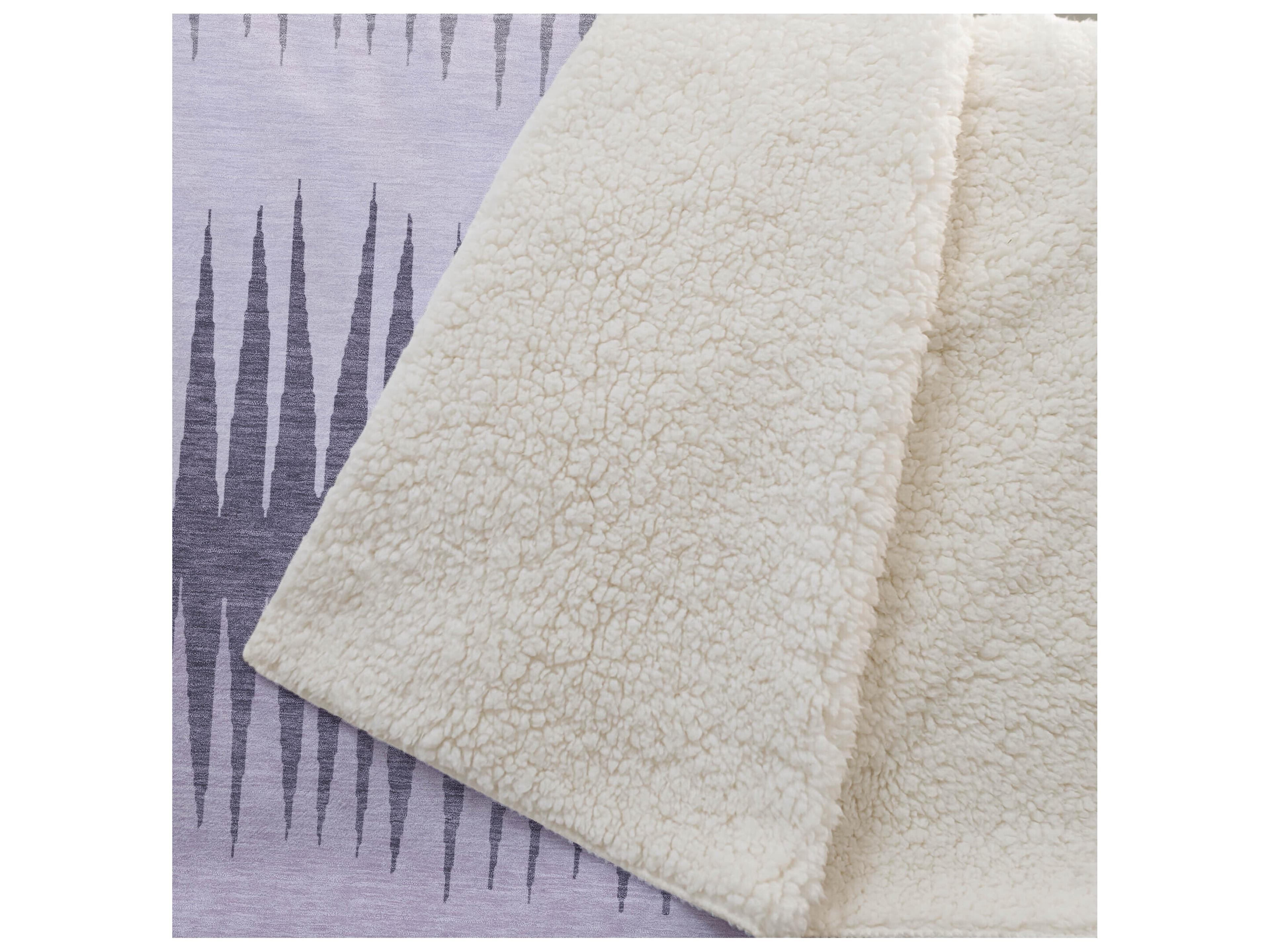 Dalyn Sherpa Purple Polyester Throw