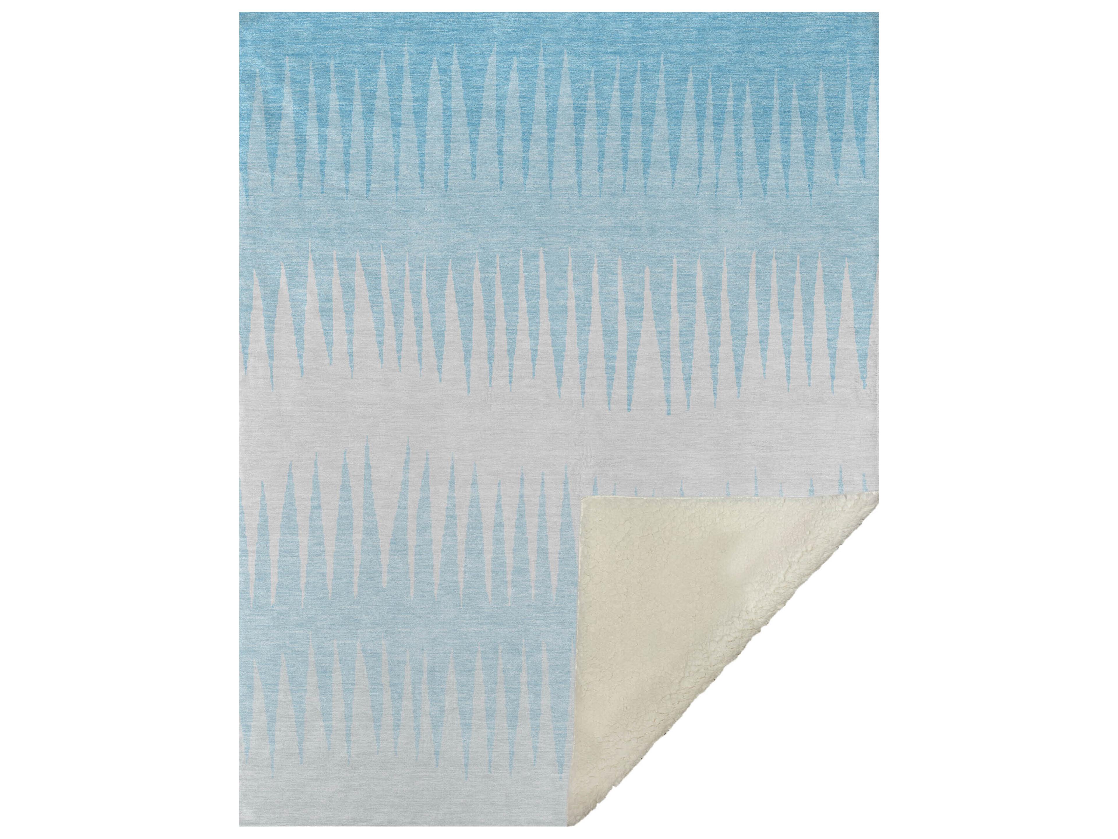 Dalyn Sherpa Blue Polyester Throw