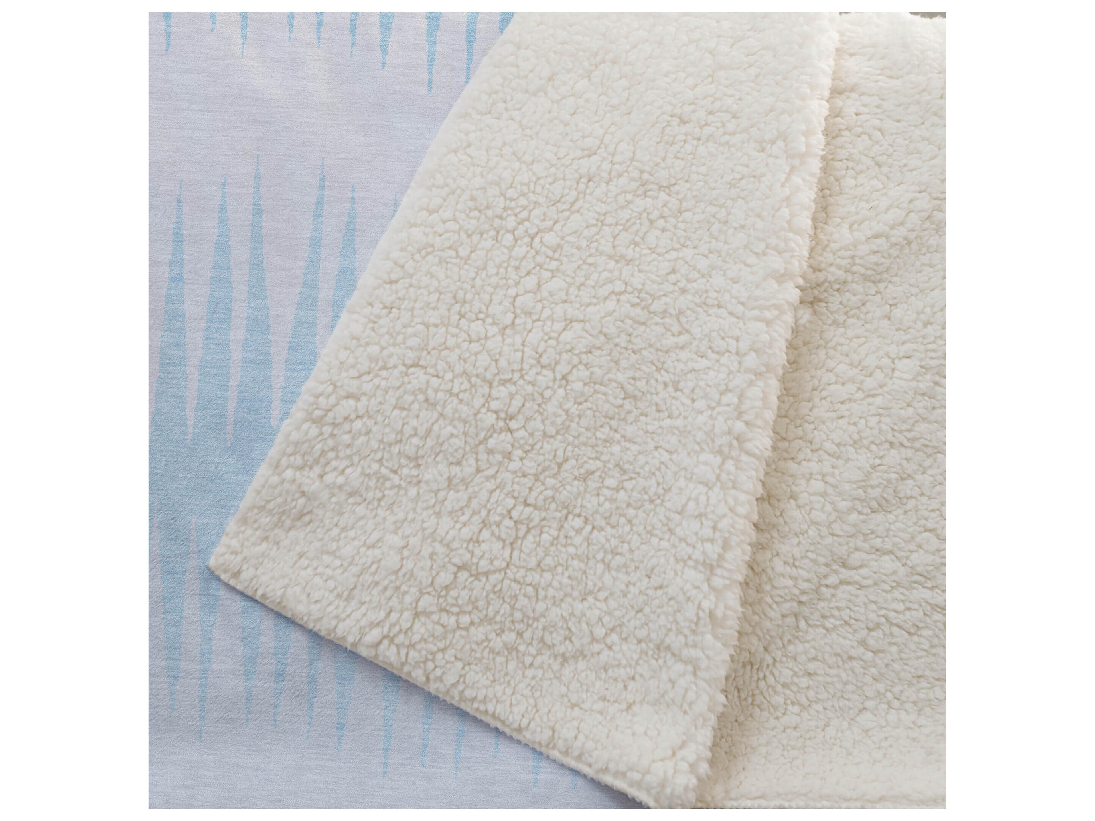 Dalyn Sherpa Blue Polyester Throw