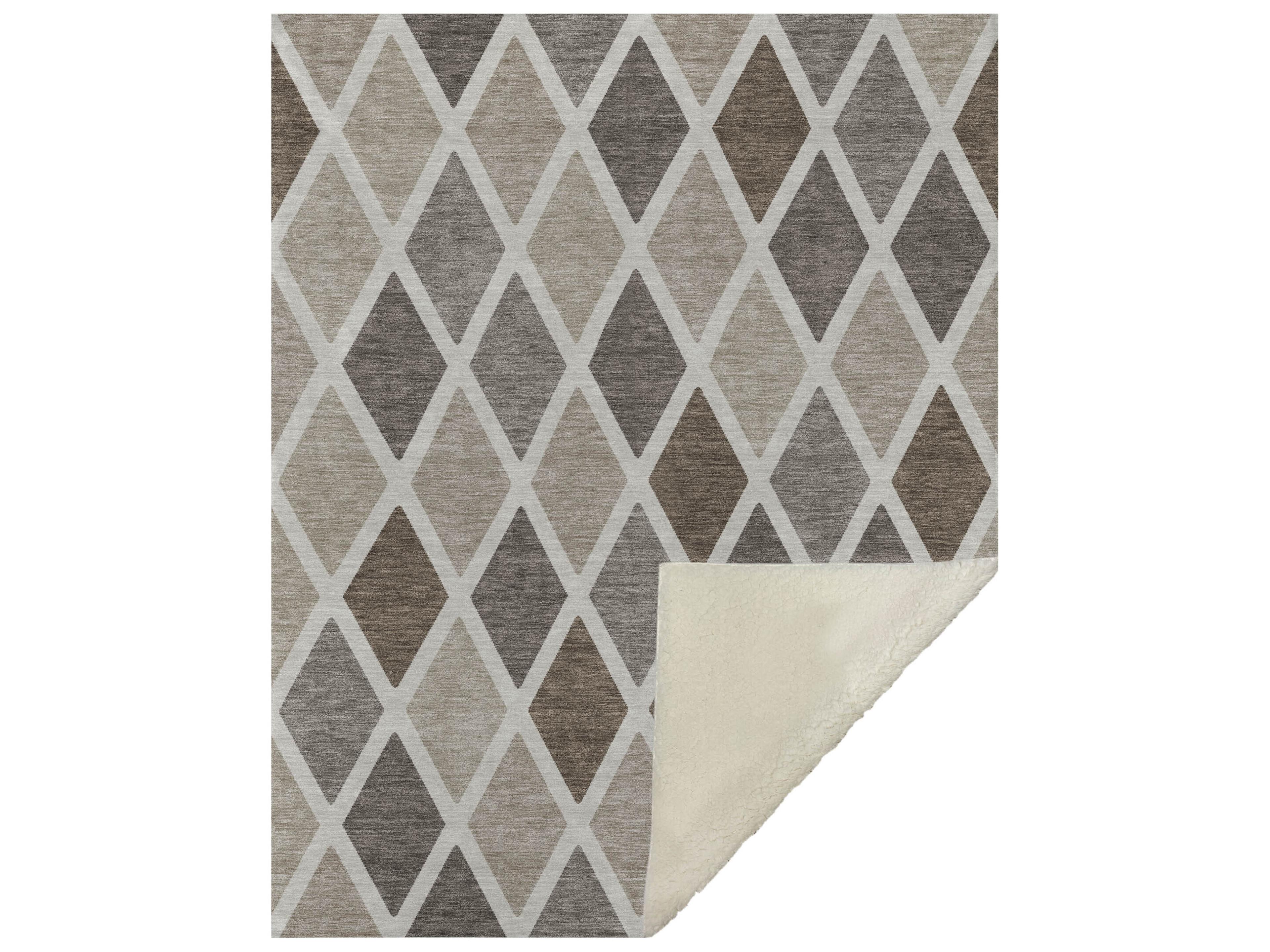 Sherpa Brown Polyester Throw