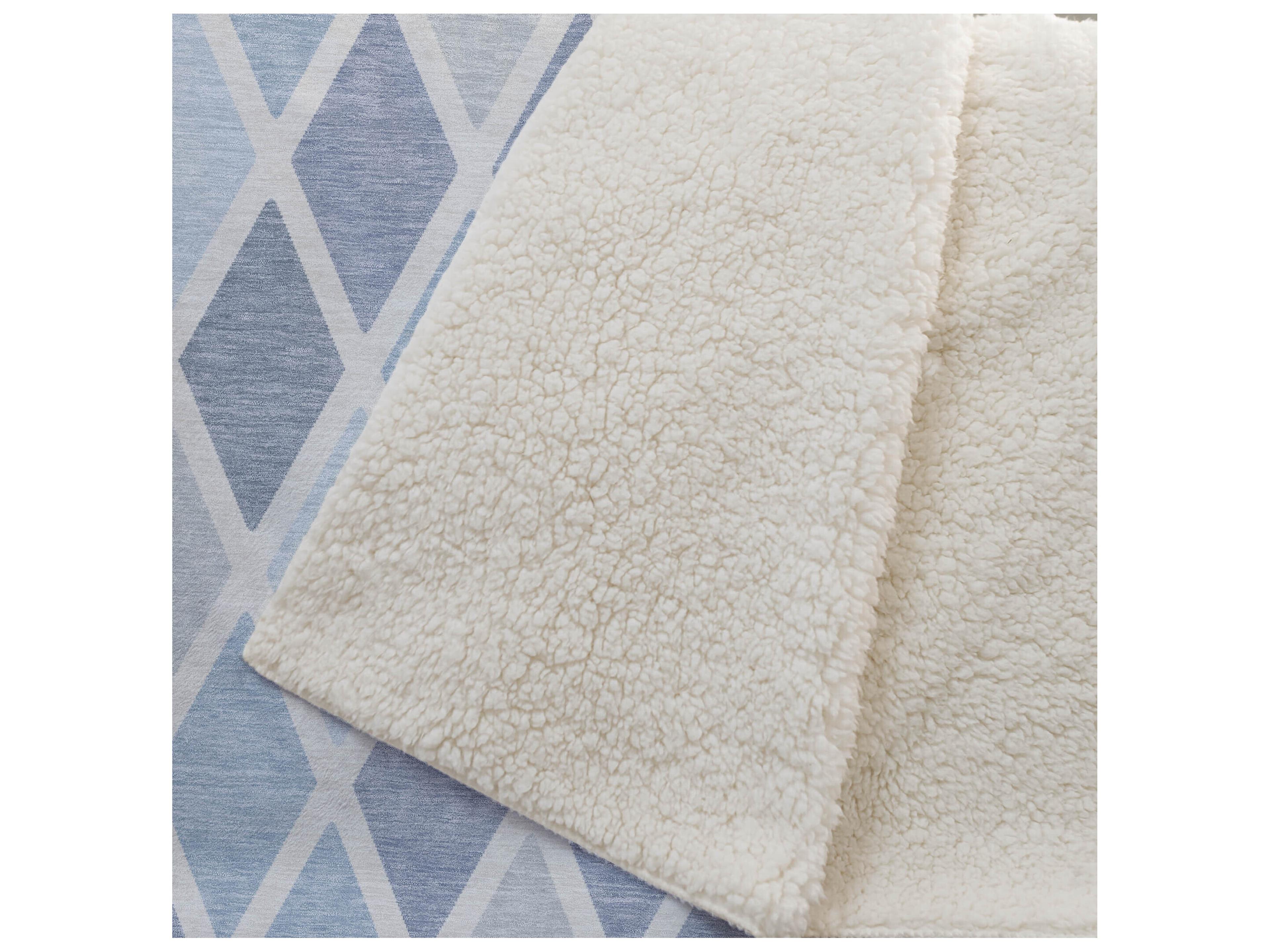 Dalyn Sherpa Blue Polyester Throw