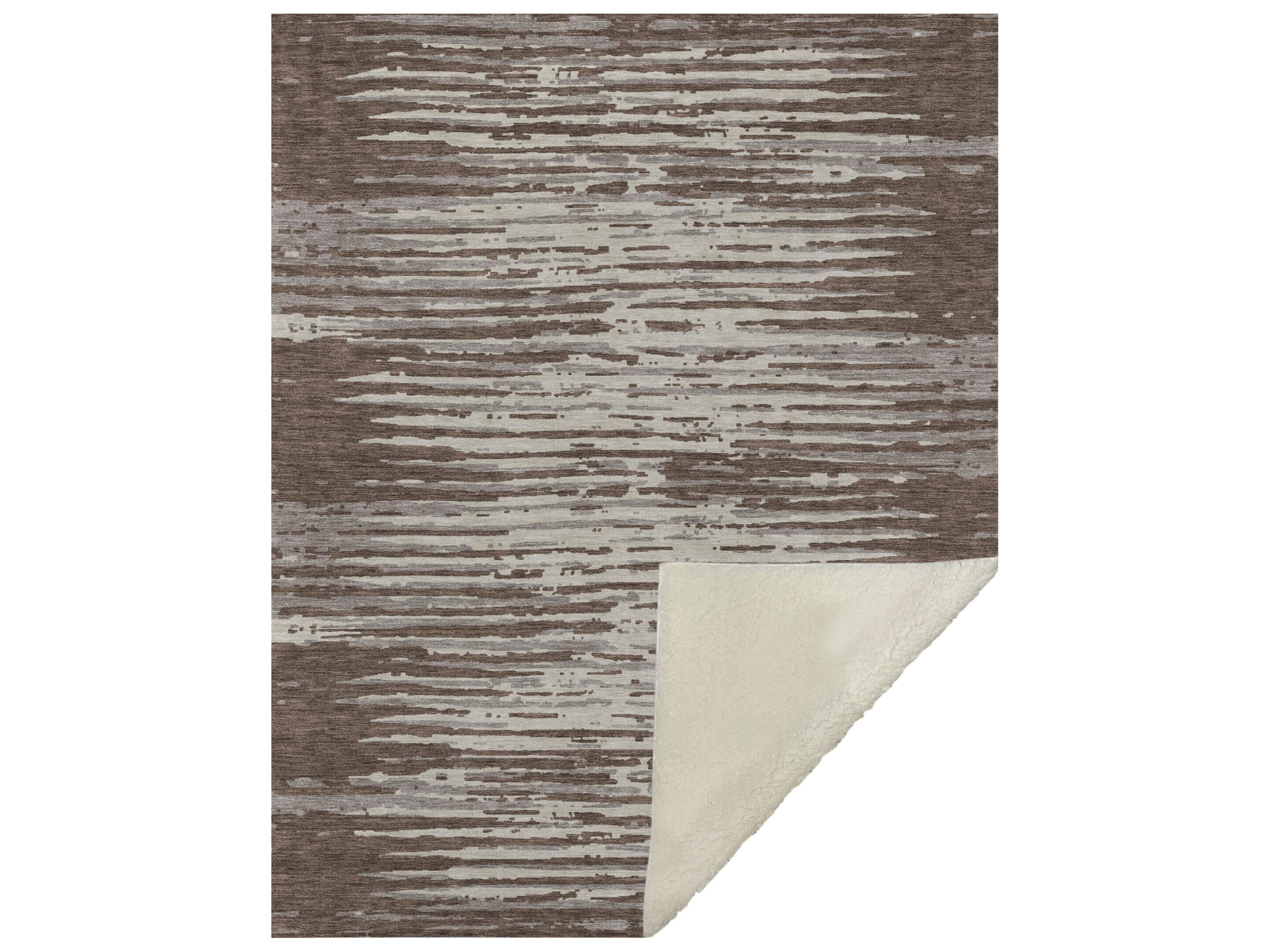 Sherpa Brown Polyester Throw