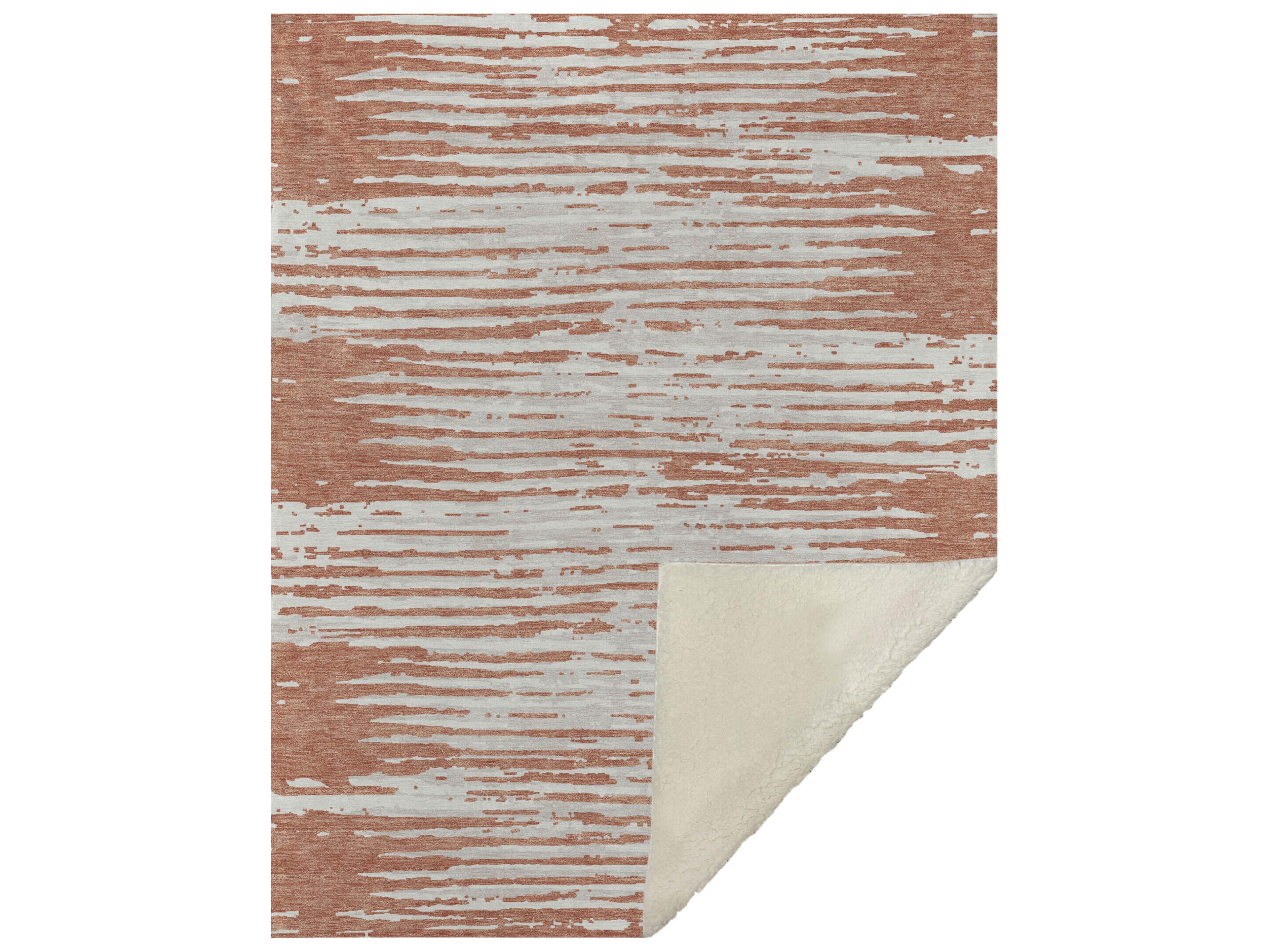 Sherpa Orange Polyester Throw