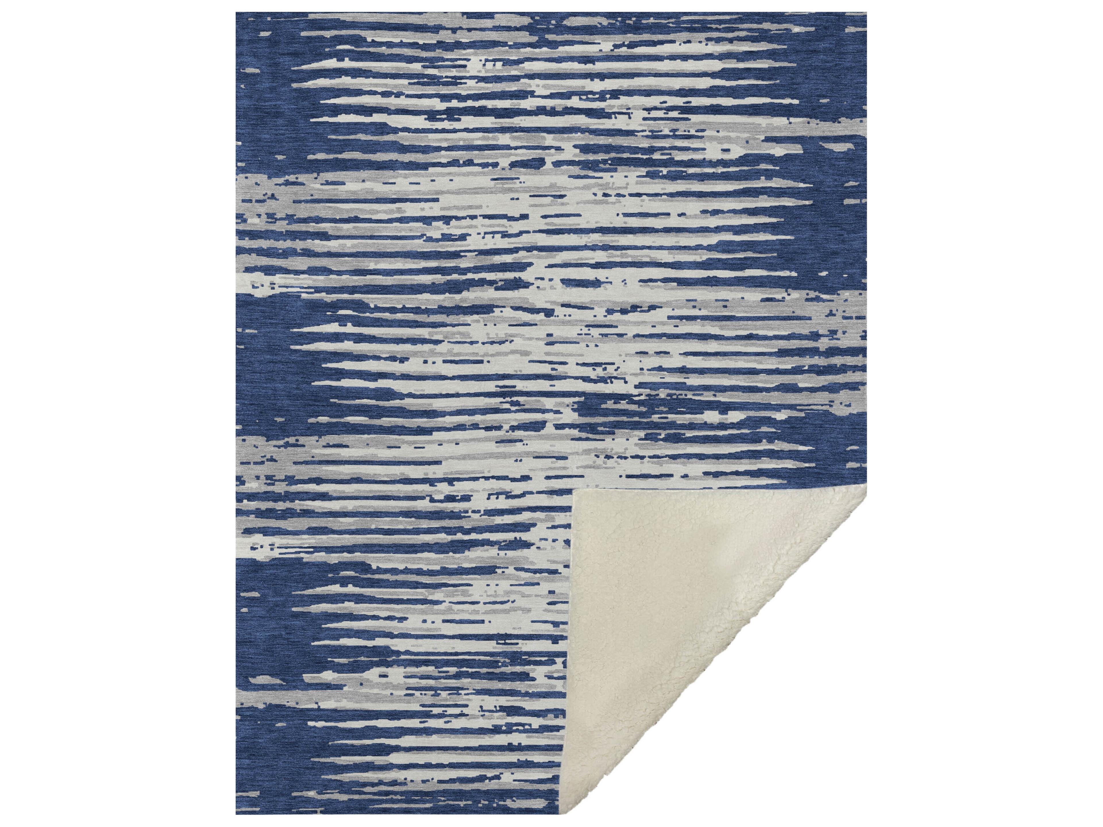 Dalyn Sherpa Blue Polyester Throw