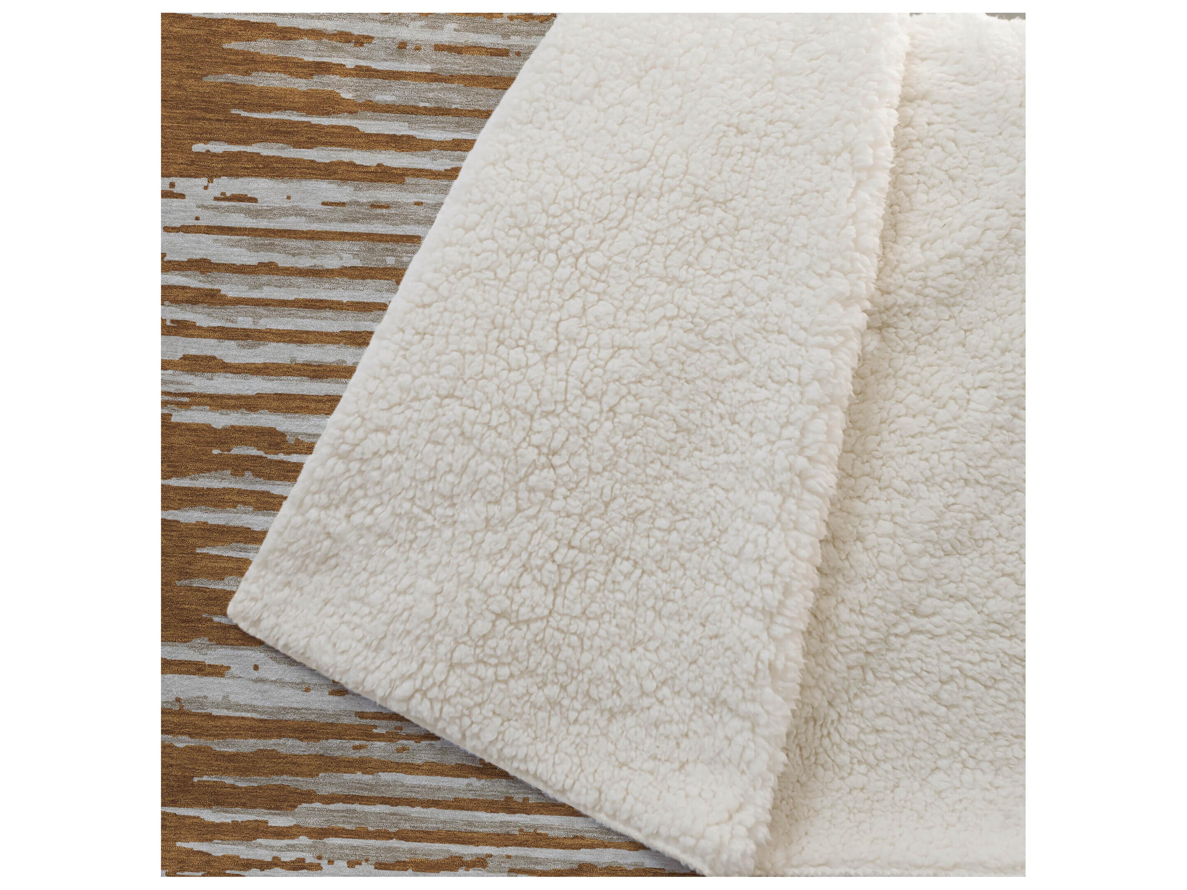 Dalyn Sherpa Orange Polyester Throw