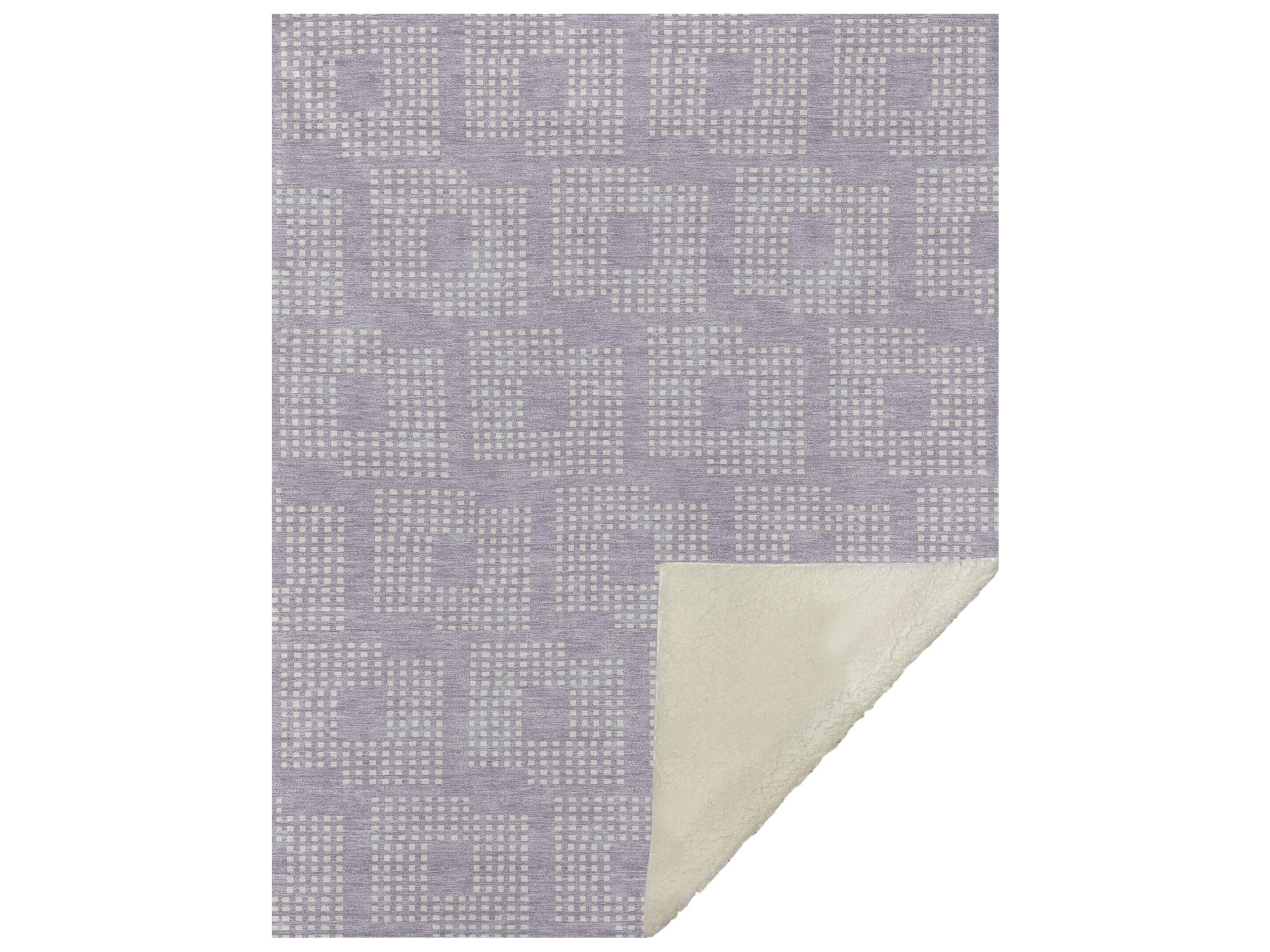 Sherpa Purple Polyester Throw
