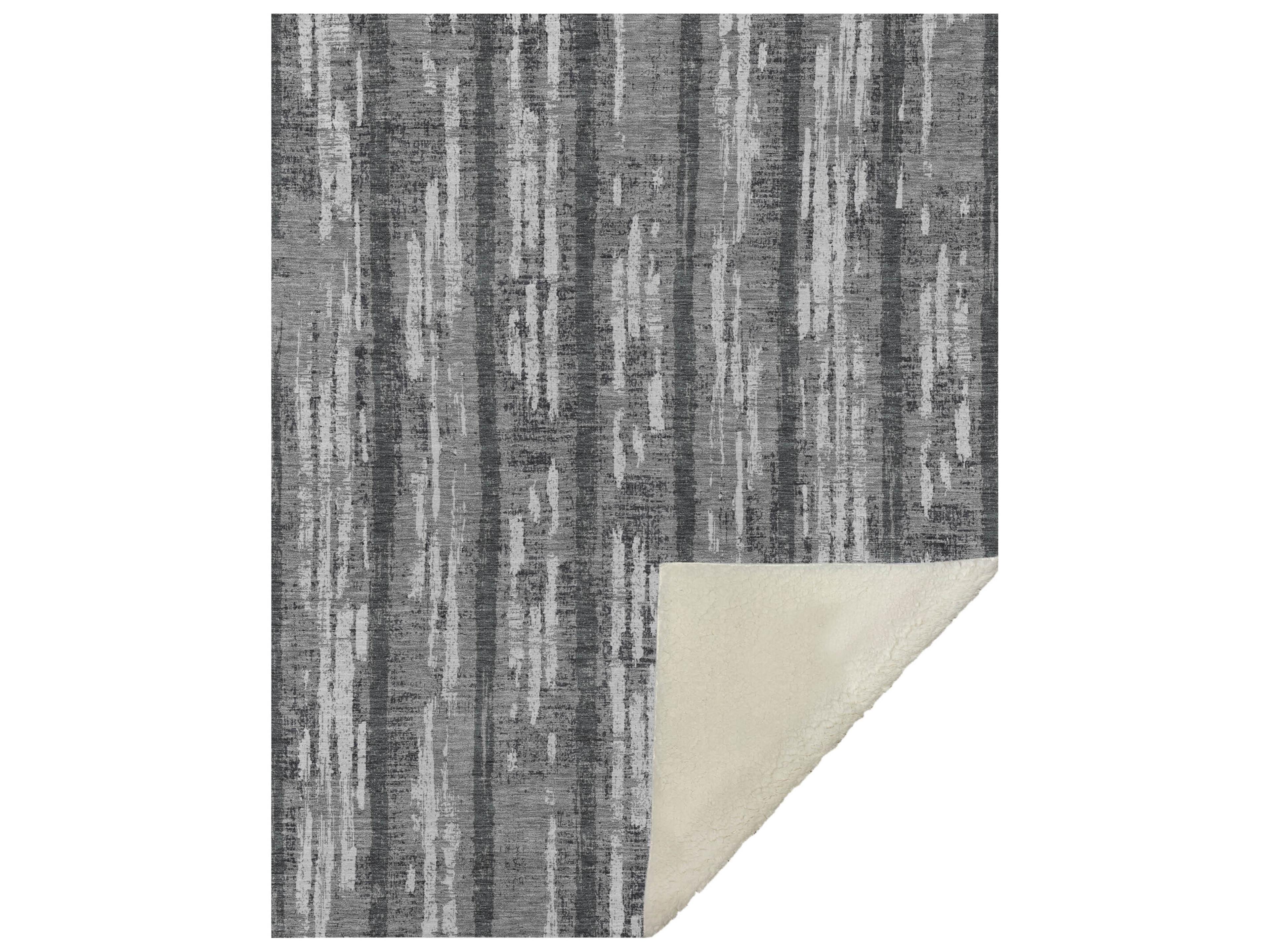 Dalyn Sherpa Gray Polyester Throw