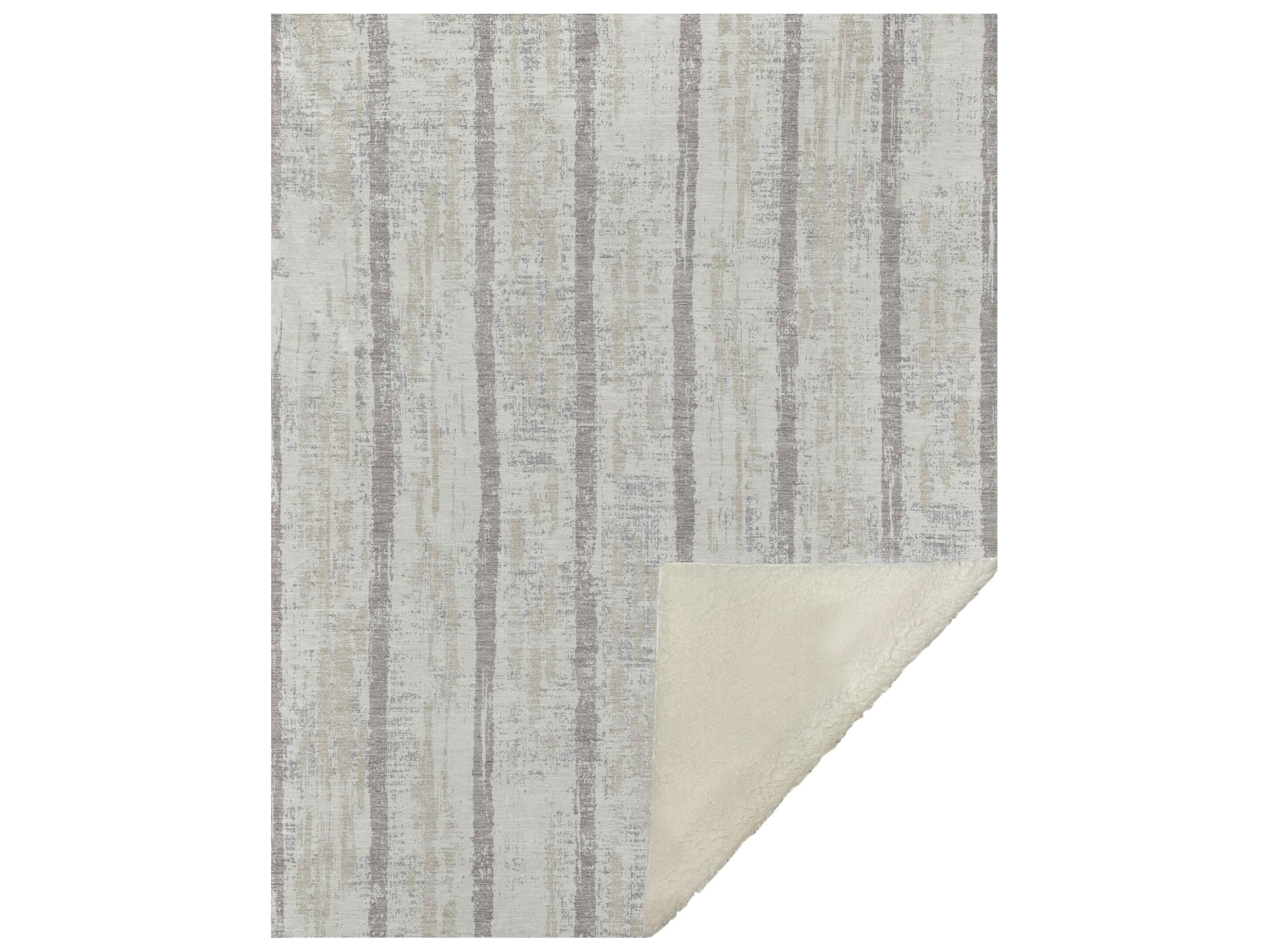 Dalyn Sherpa Ivory Polyester Throw