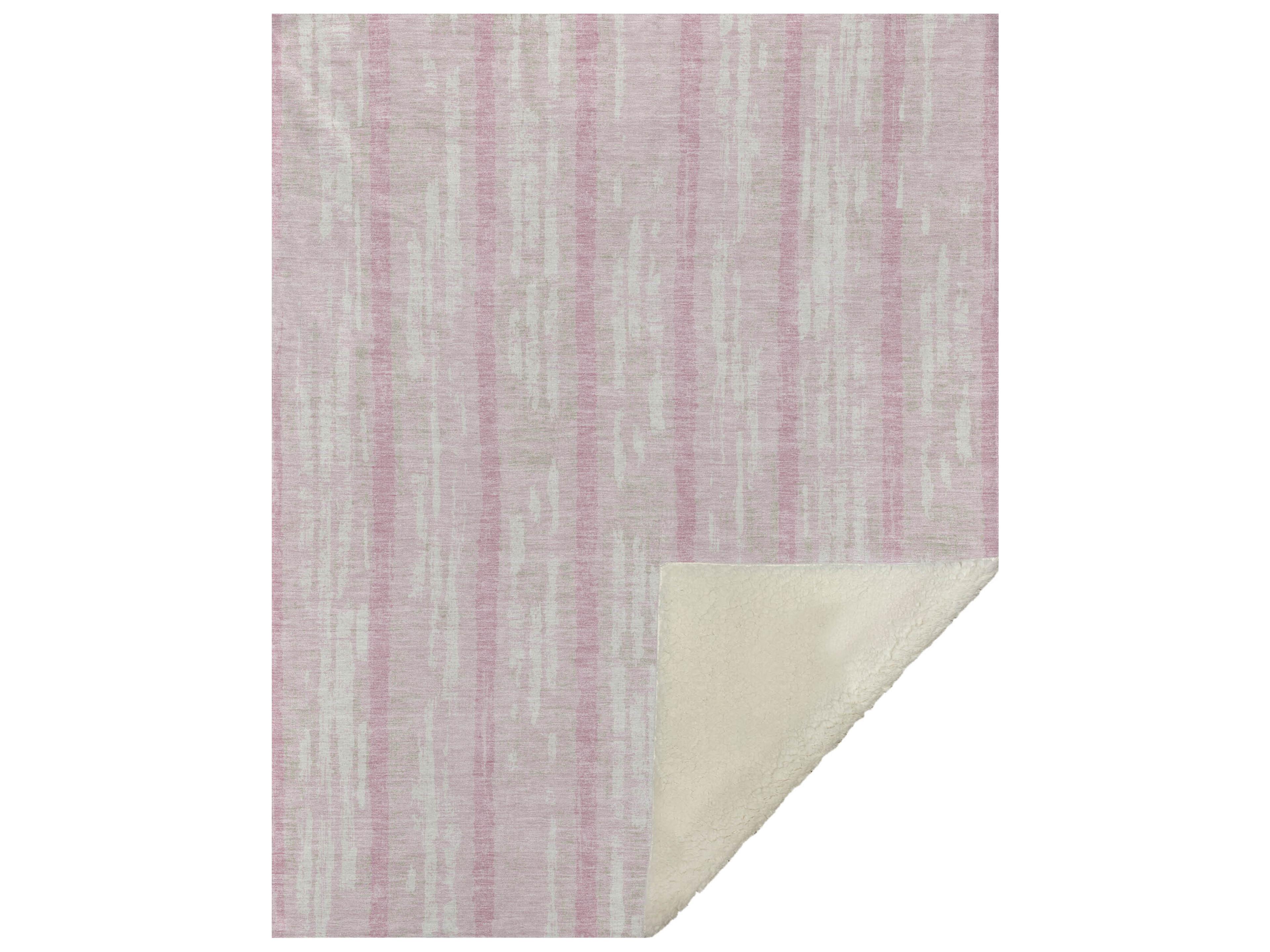 Sherpa Pink Polyester Throw